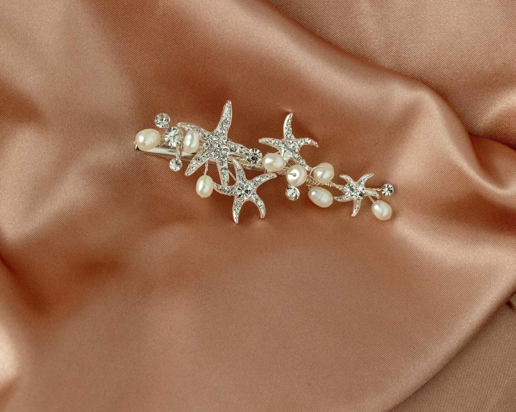 Rose Gold and Pearl Tropical Beach /wedding accessory Beach Wedding Hair Accessories - Etsy main image 2