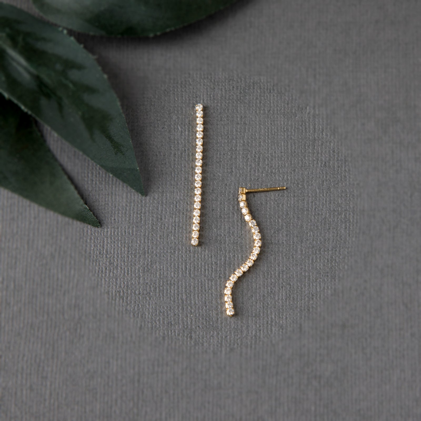 Delicate CZ Line Drop Earrings - Cassandra Lynne