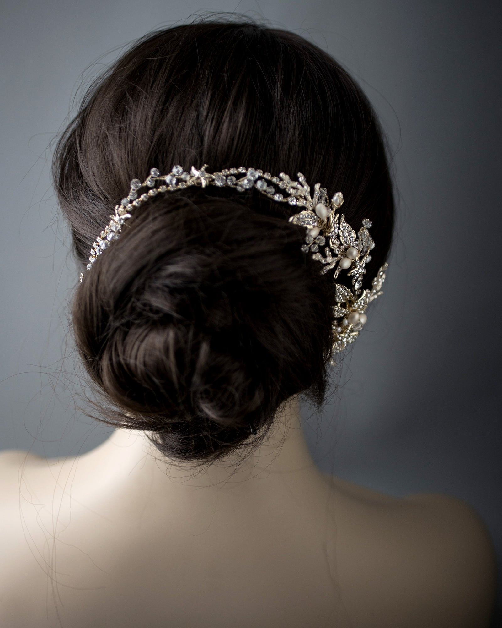 Light Gold Beach Wedding Headpiece - Cassandra Lynne