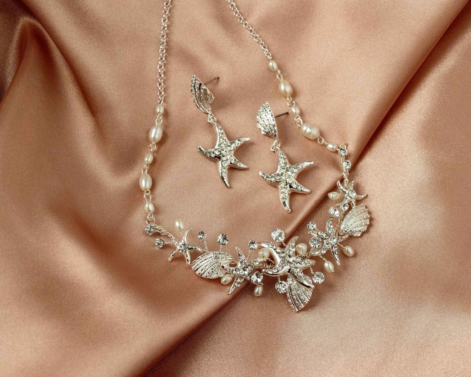 Shells and Starfish Pearl Necklace Set - Cassandra Lynne