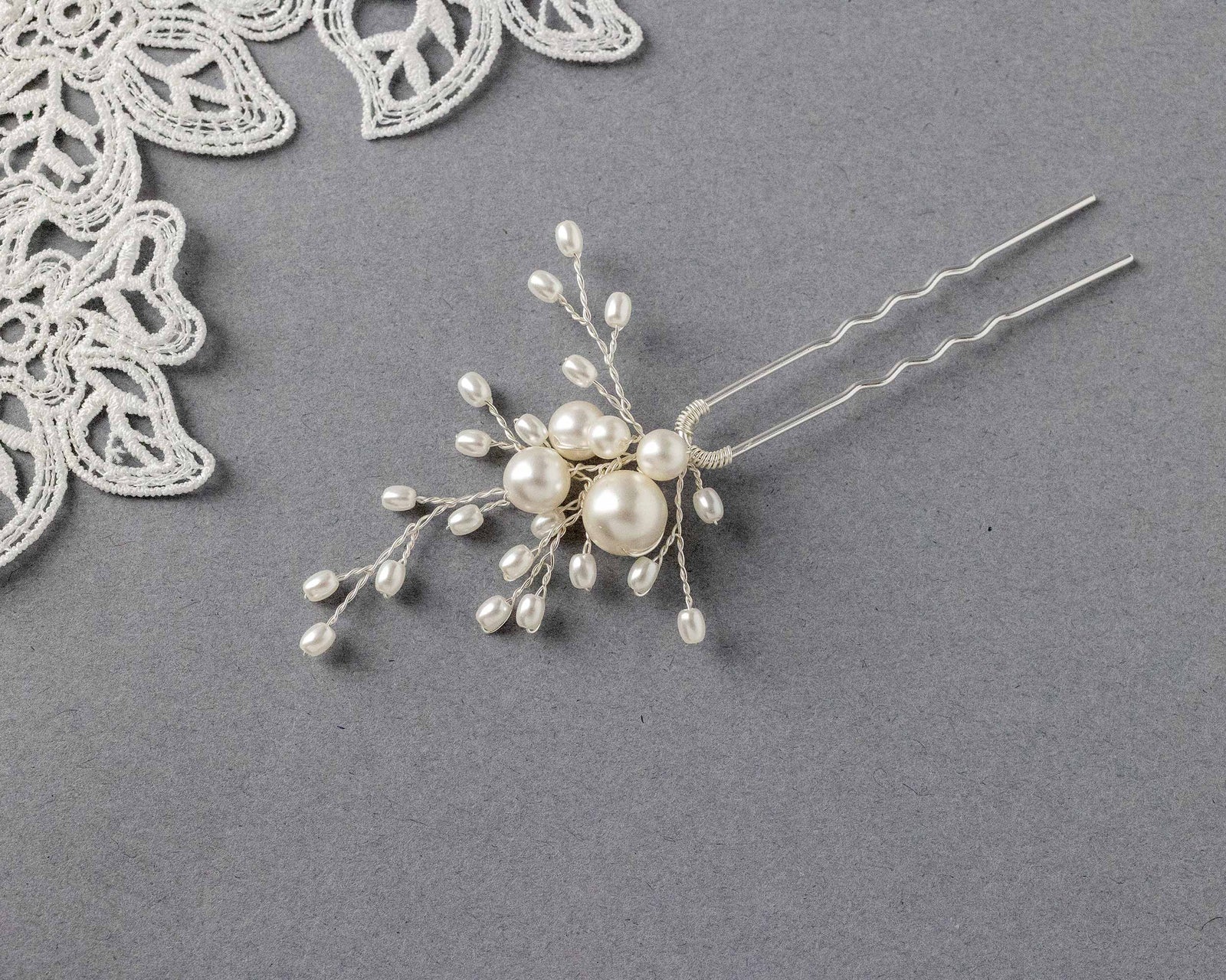 All Pearl Bridal Hair Pin - Cassandra Lynne