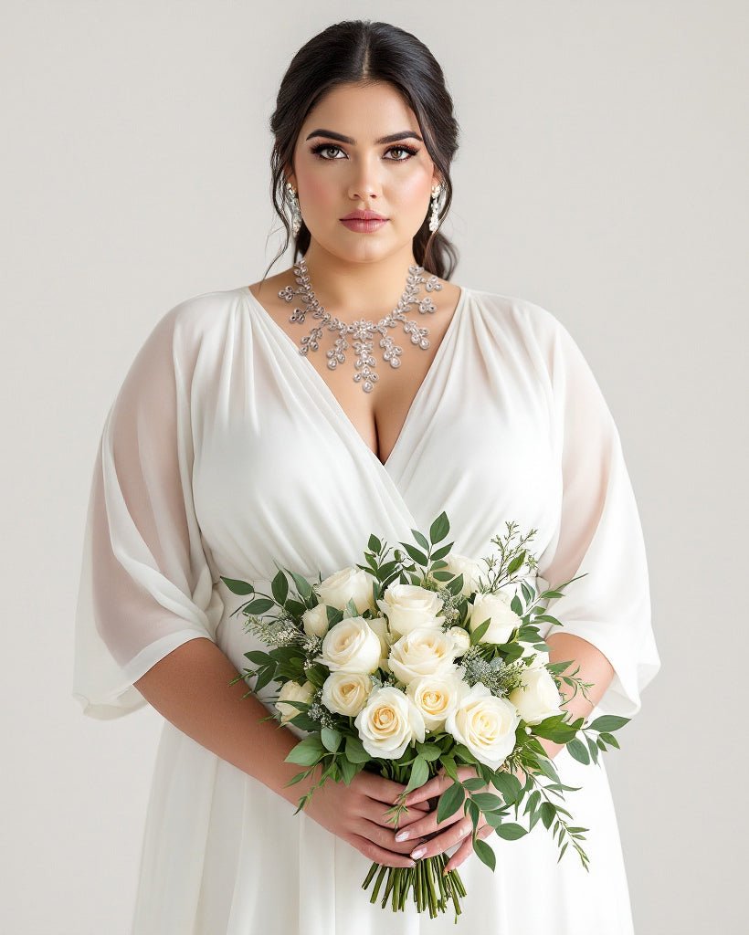 Chandelier Bridal Necklace of CZ Jewels - Necklace Set - Cassandra Lynne