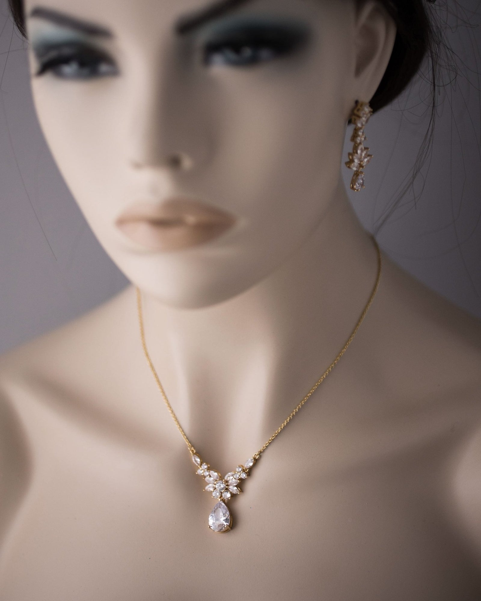 CZ Pendant Necklace and Earirngs Set - Necklace Set - Cassandra Lynne