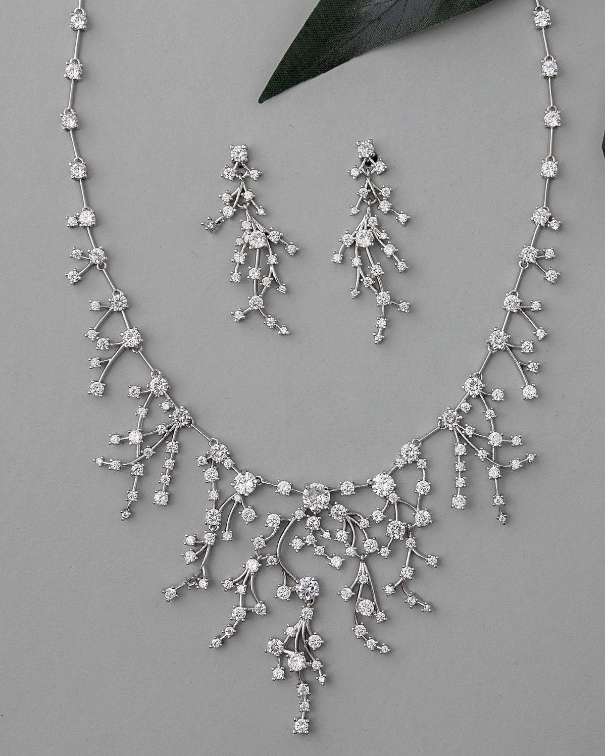 CZ Waterfall Necklace and Earrings - Necklace Set - Cassandra Lynne