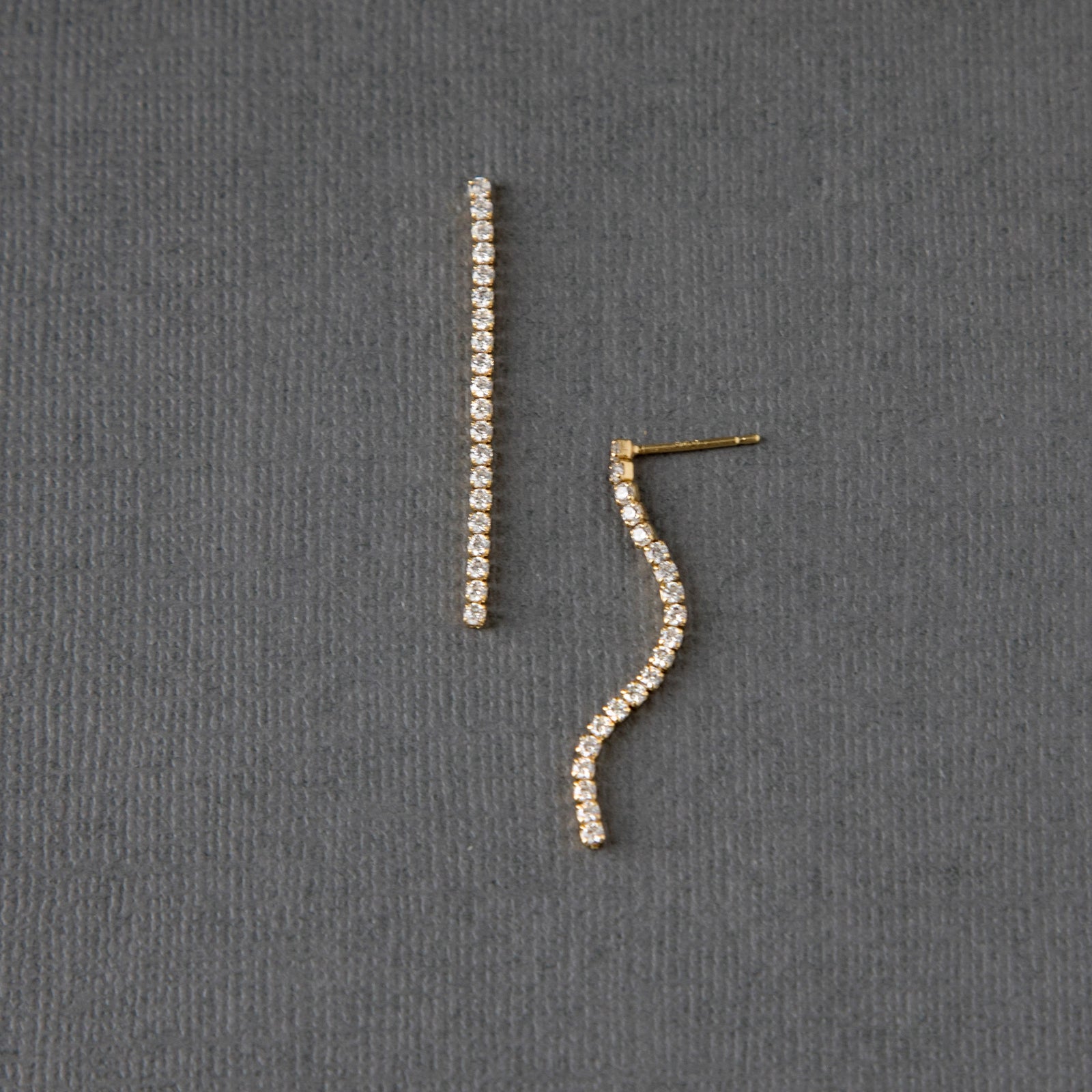 Delicate CZ Line Drop Earrings - Cassandra Lynne
