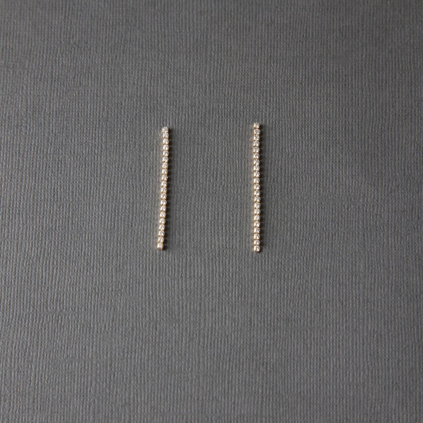 Delicate CZ Line Drop Earrings - Cassandra Lynne