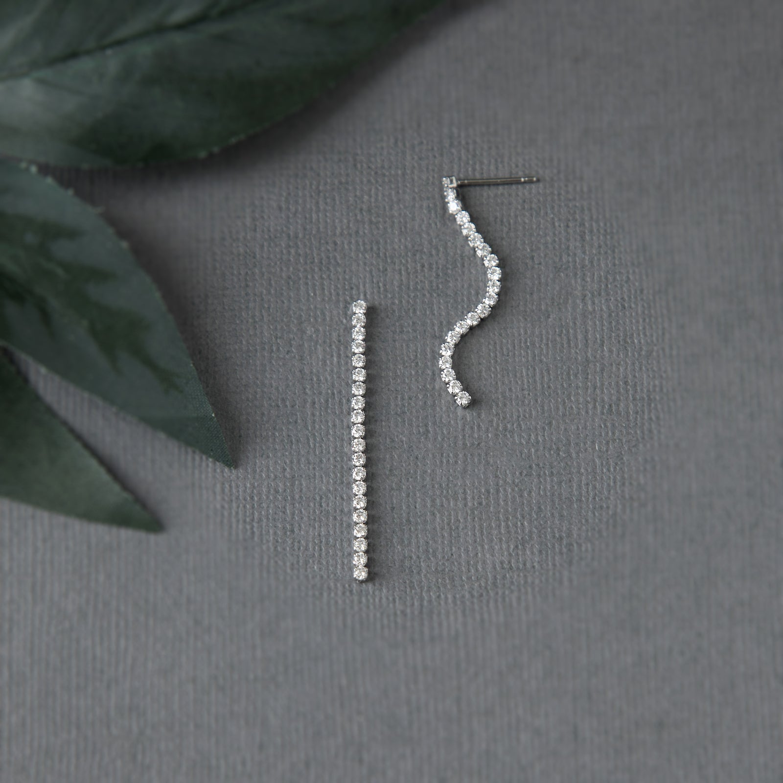 Delicate CZ Line Drop Earrings - Cassandra Lynne