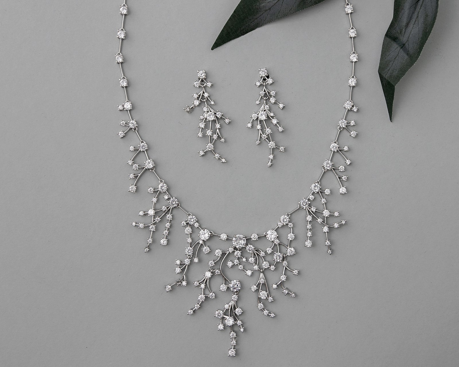 CZ Fireworks Necklace and Earrings - Cassandra Lynne