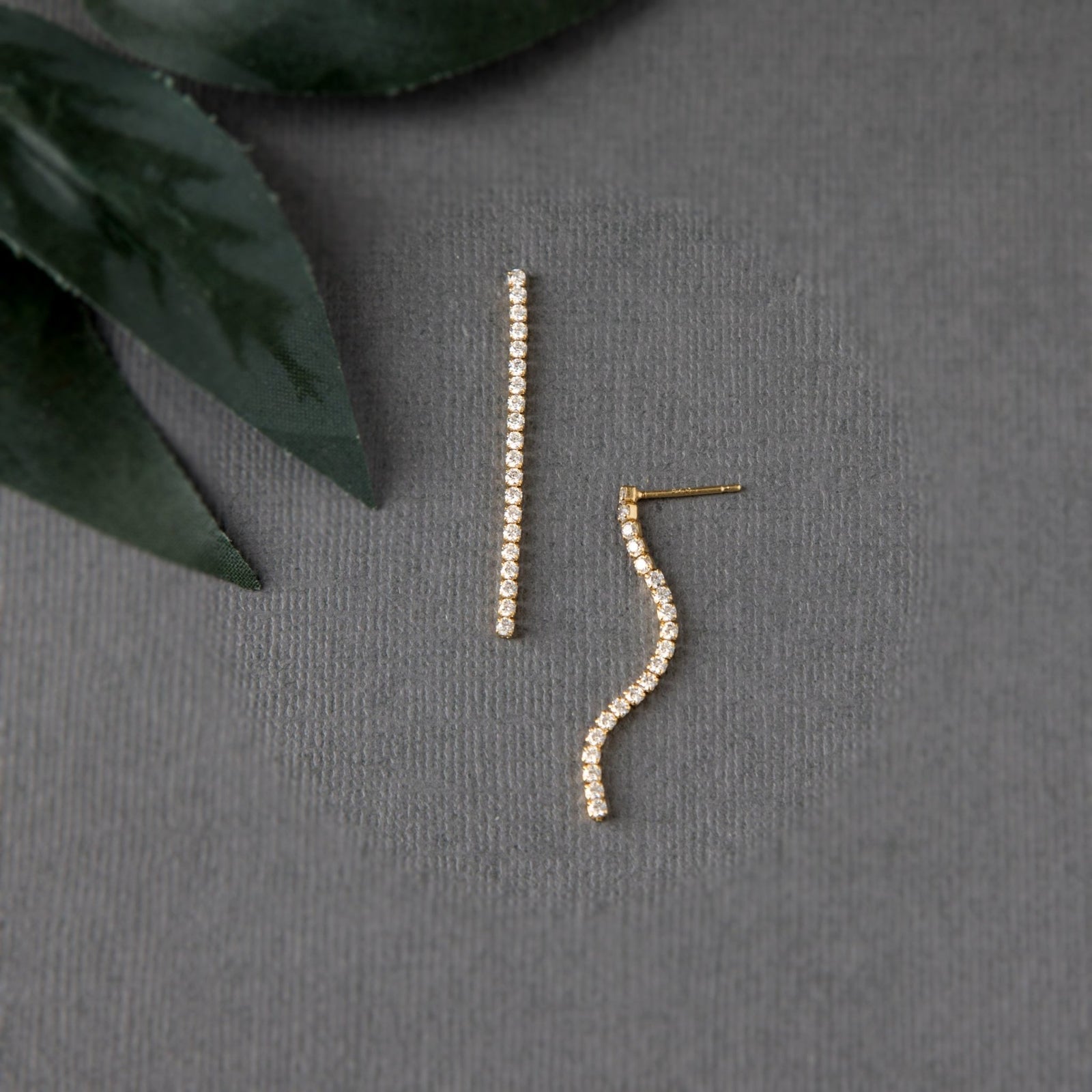 Delicate CZ Line Drop Earrings - Earrings - Cassandra Lynne