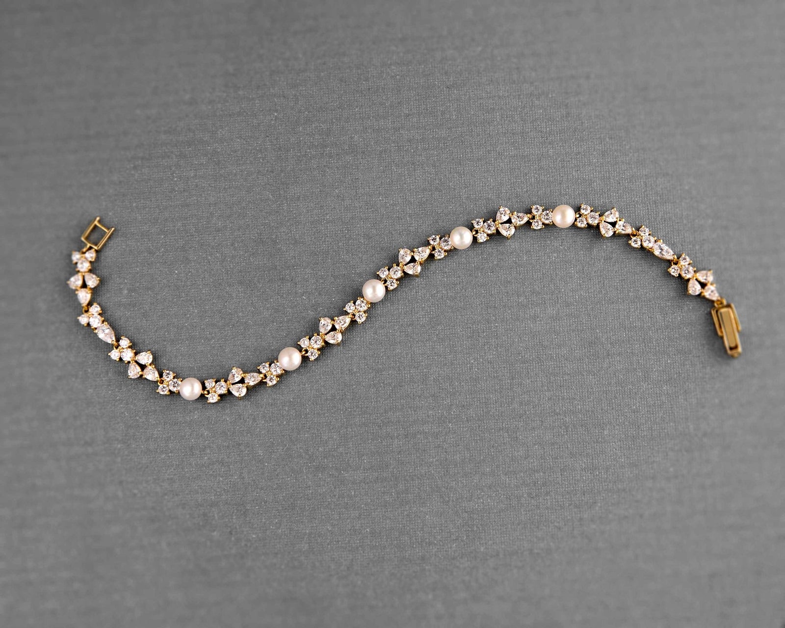 Delicate Freshwater Pearl CZ Bracelet - Bracelet - Cassandra Lynne