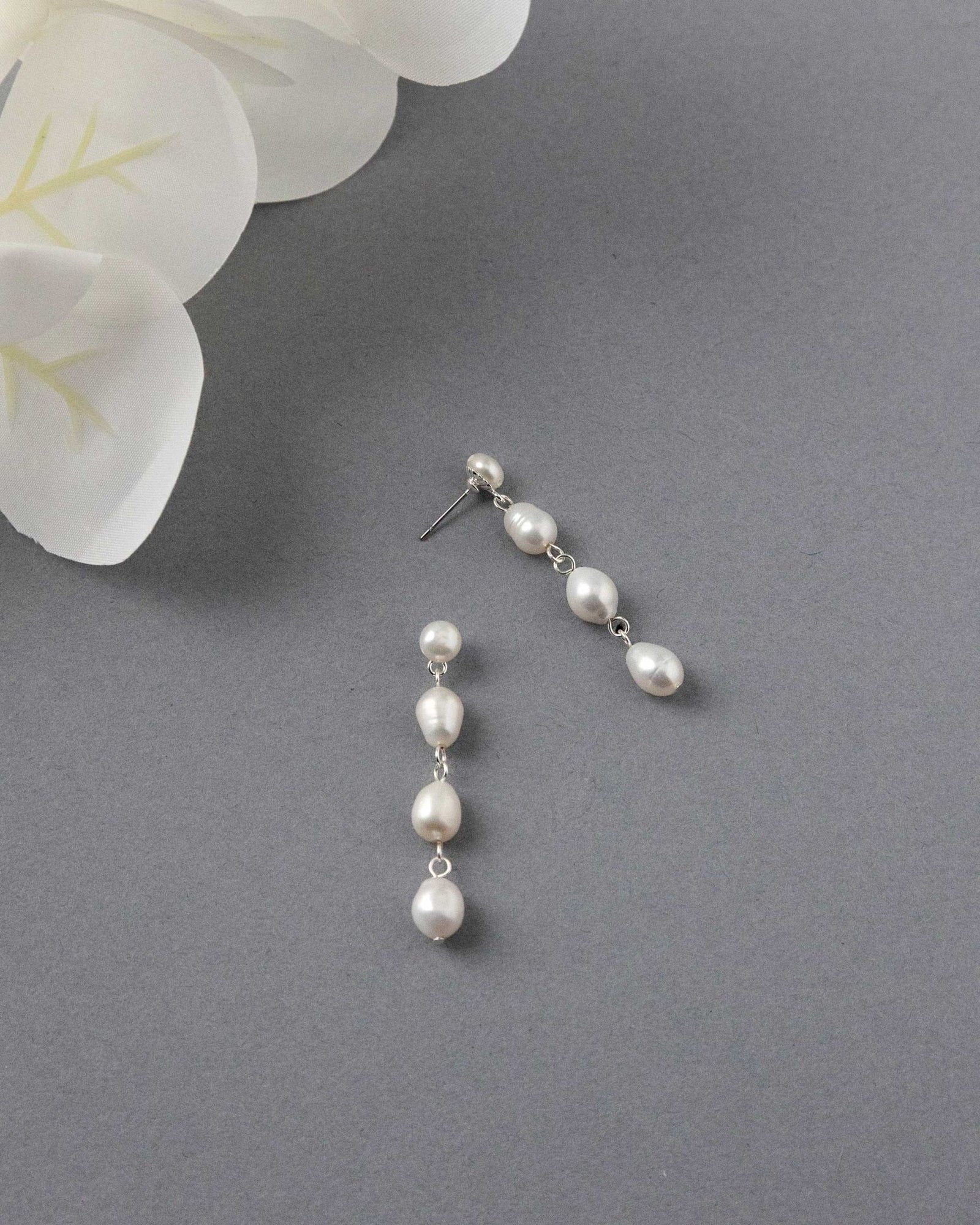 Freshwater Pearl Station Earrings - Earrings - Cassandra Lynne