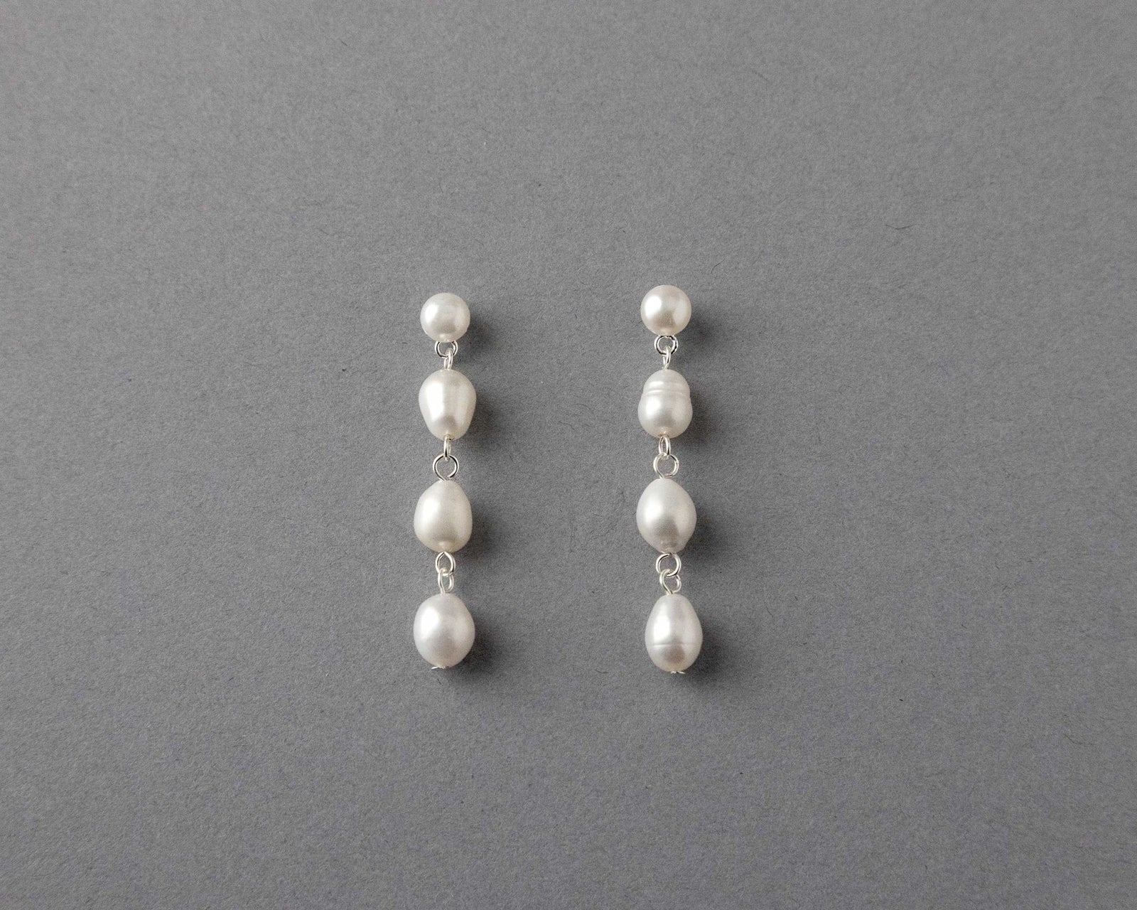 Freshwater Pearl Station Earrings - Earrings - Cassandra Lynne
