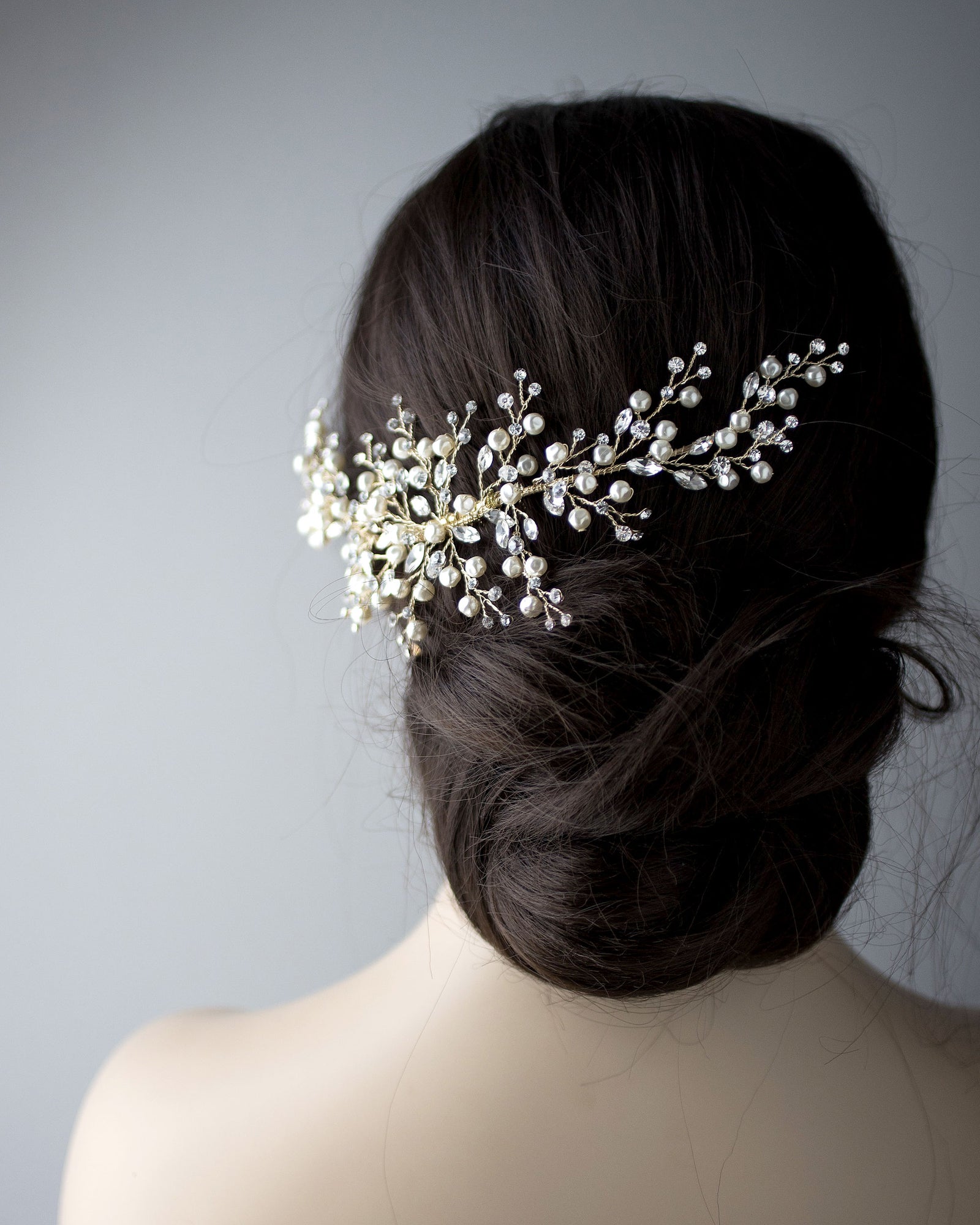 Baroque Pearls and Crystals Bridal Headpiece Cassandra Lynne