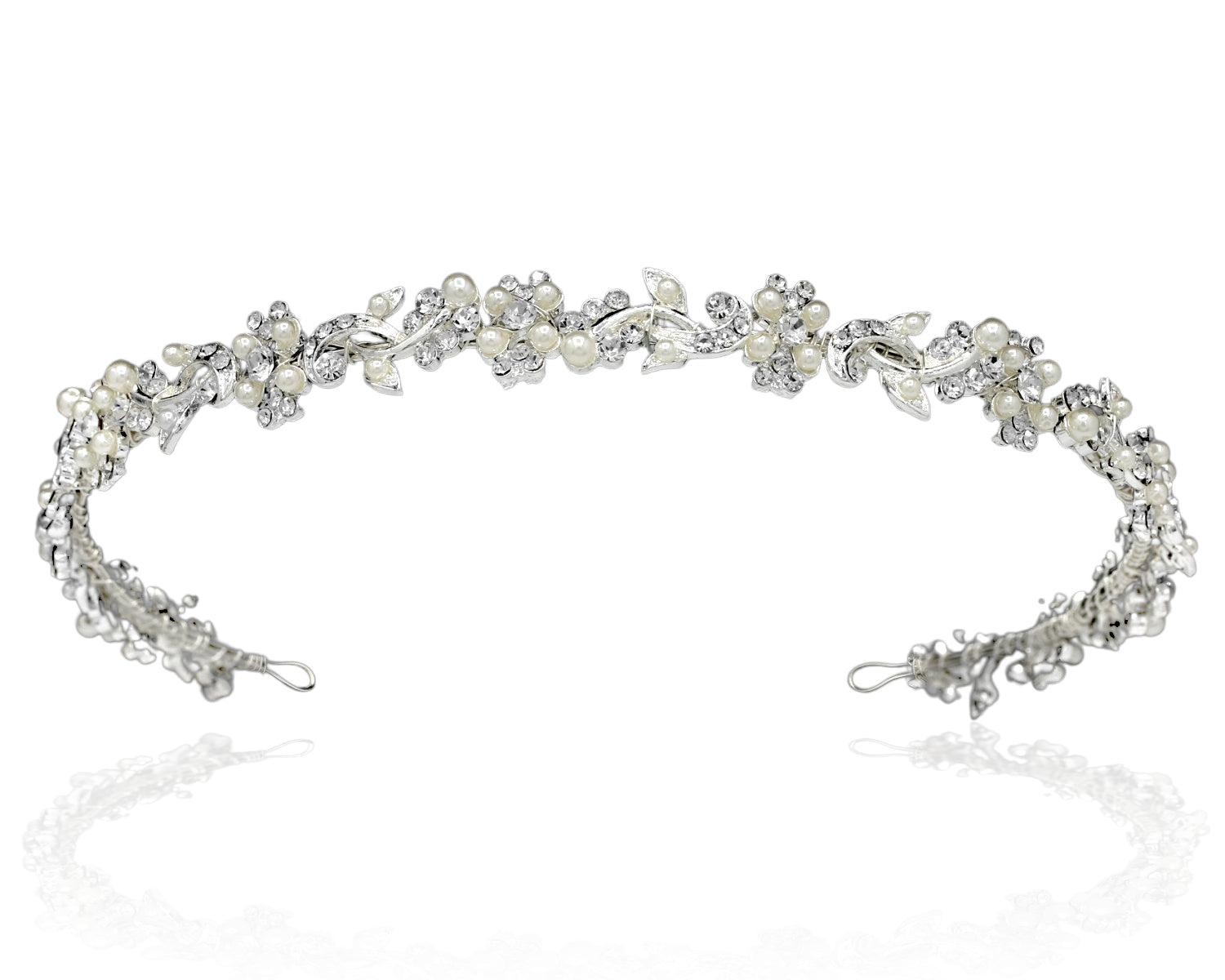 Ivory Pearls and Vines Bridal Headband - Cassandra Lynne