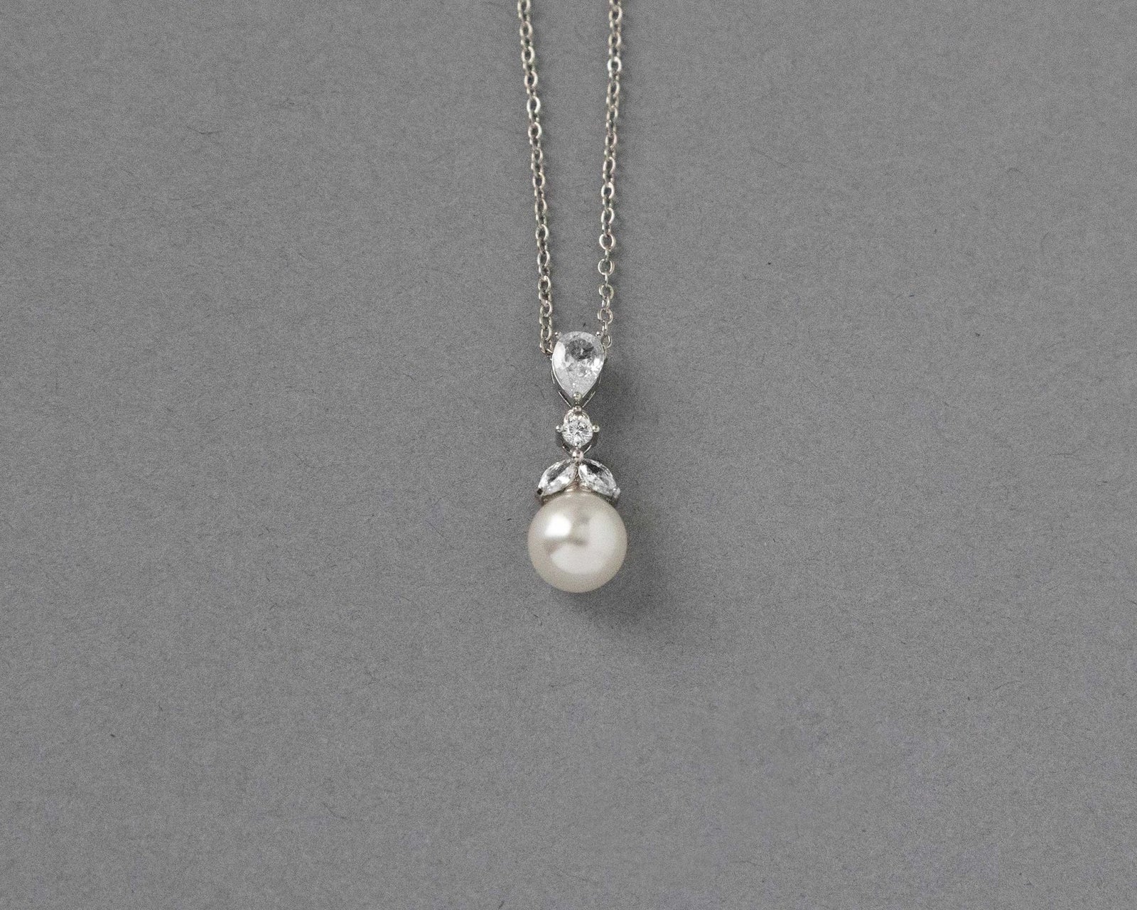 Ivory Pearl Drop Pendant Necklace - Pendant - Cassandra Lynne