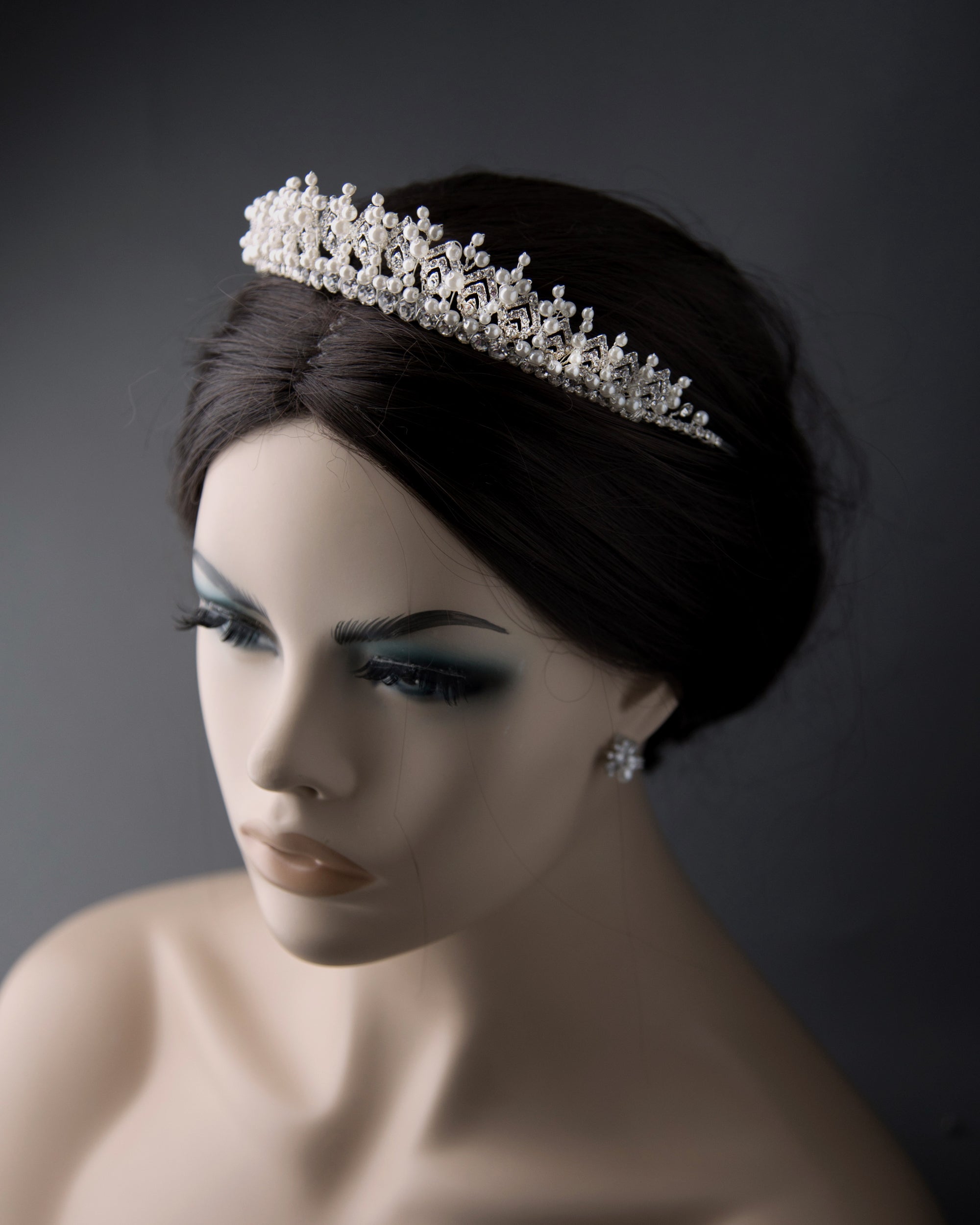 Classic Ivory Pearl and Crystal Tiara - Cassandra Lynne