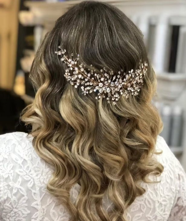 Jewel Spray Wedding Headpiece - Headband - Cassandra Lynne