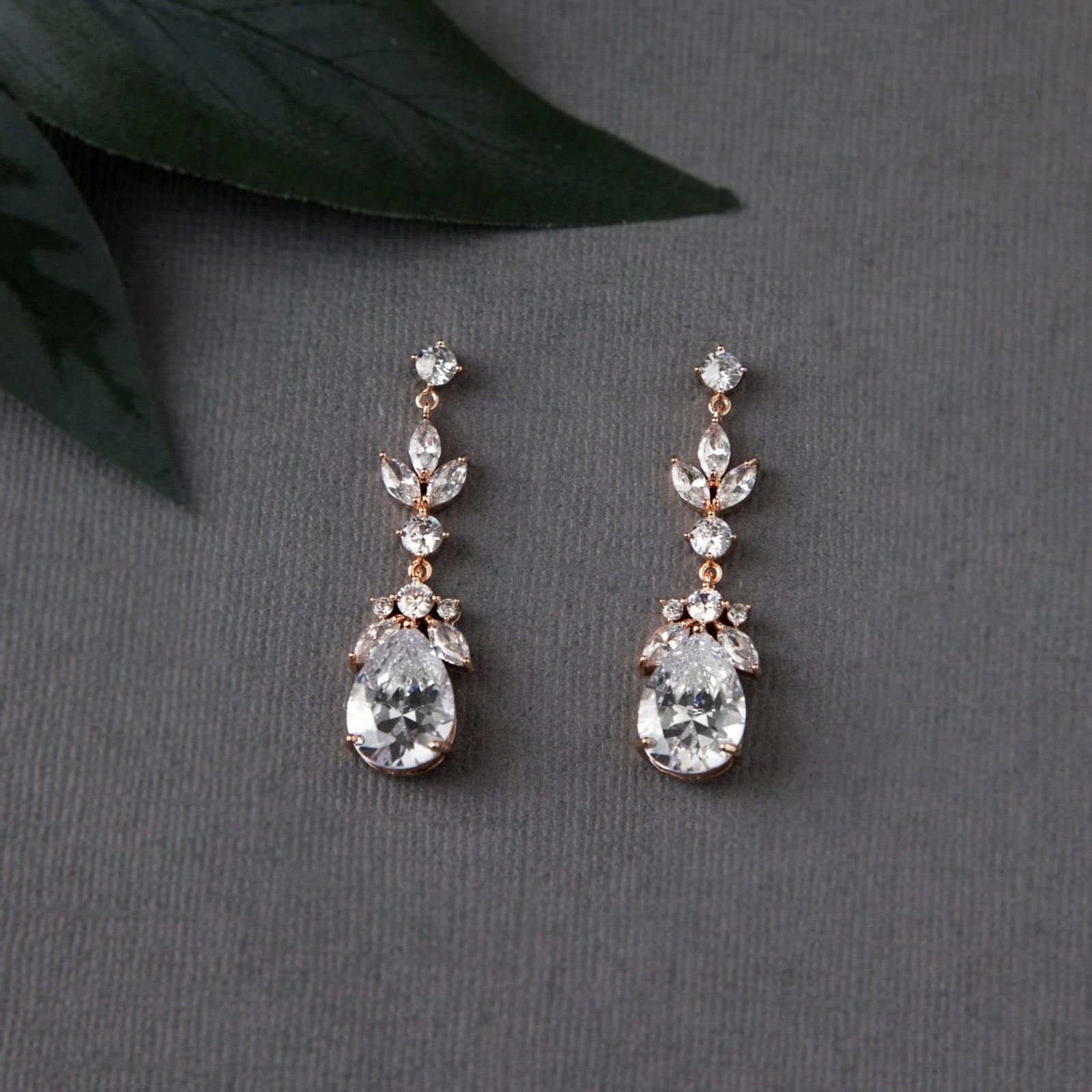 Marquise Flower Bud Drop Earrings - Earrings - Cassandra Lynne