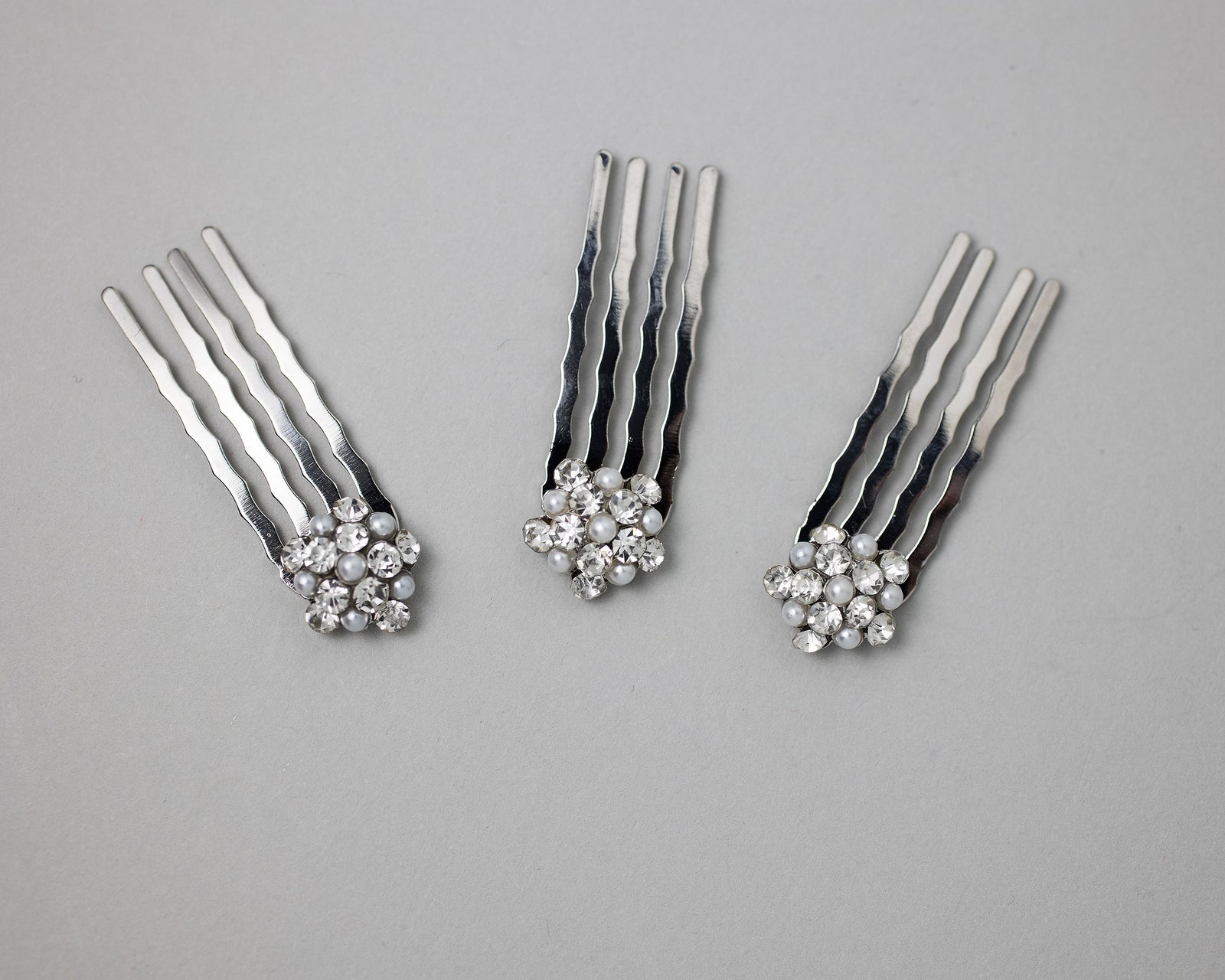 Mini Crystal and Pearl Comb Set - Cassandra Lynne