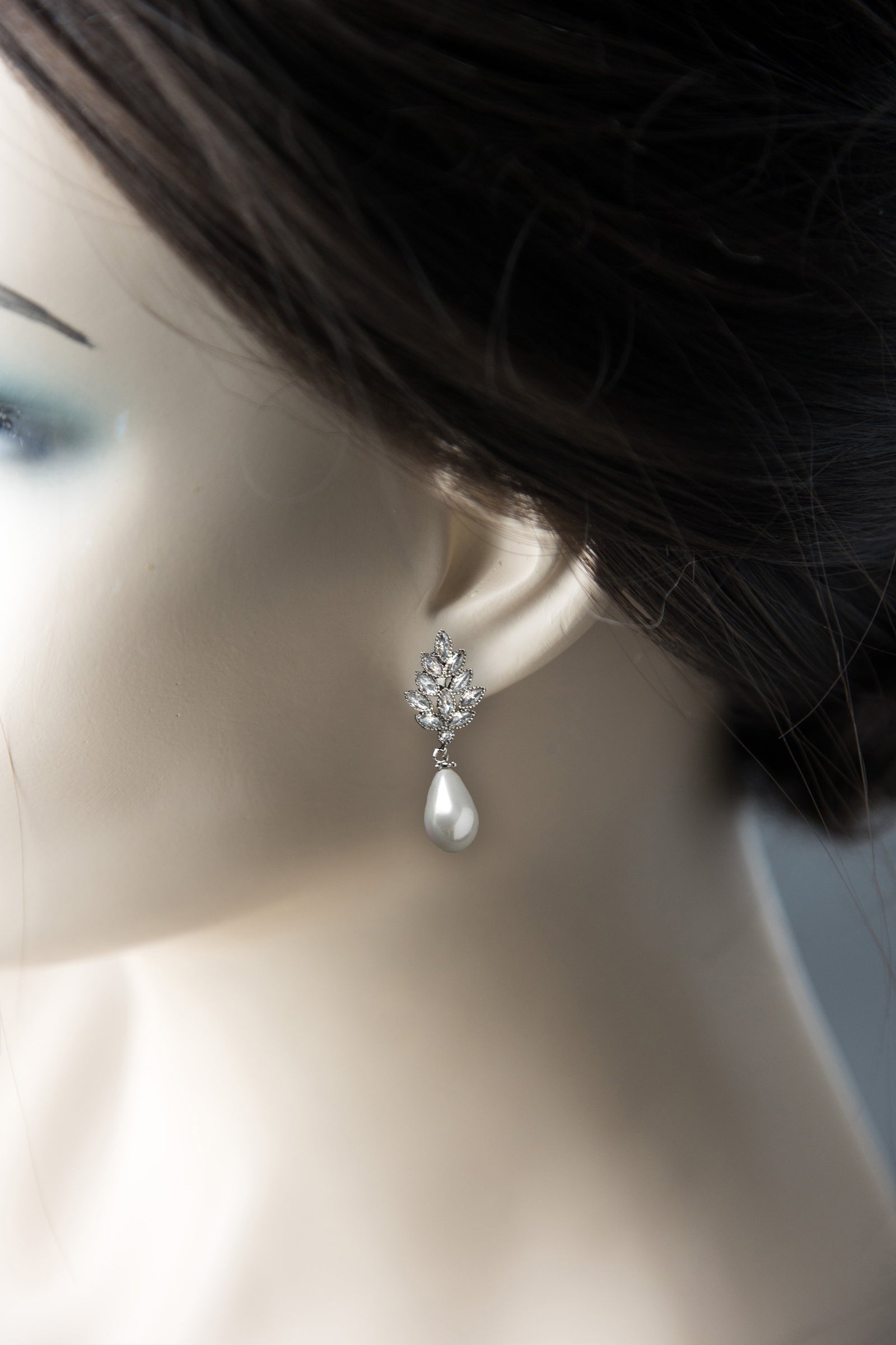 Pearl Drop CZ Clip-On Earrings - Cassandra Lynne