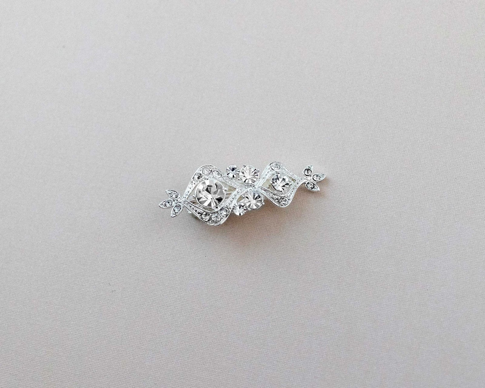 Petite Silver Wedding Hair Clip - Hair Clips - Cassandra Lynne