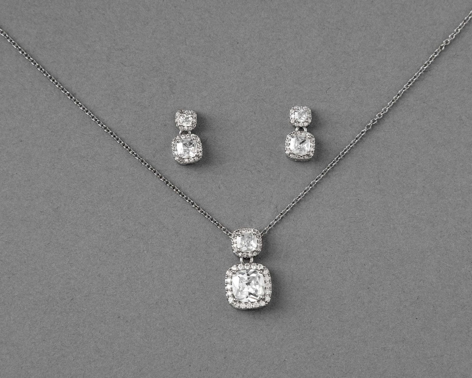 Princess Earrings and Pendant Necklace - Necklace Set - Cassandra Lynne