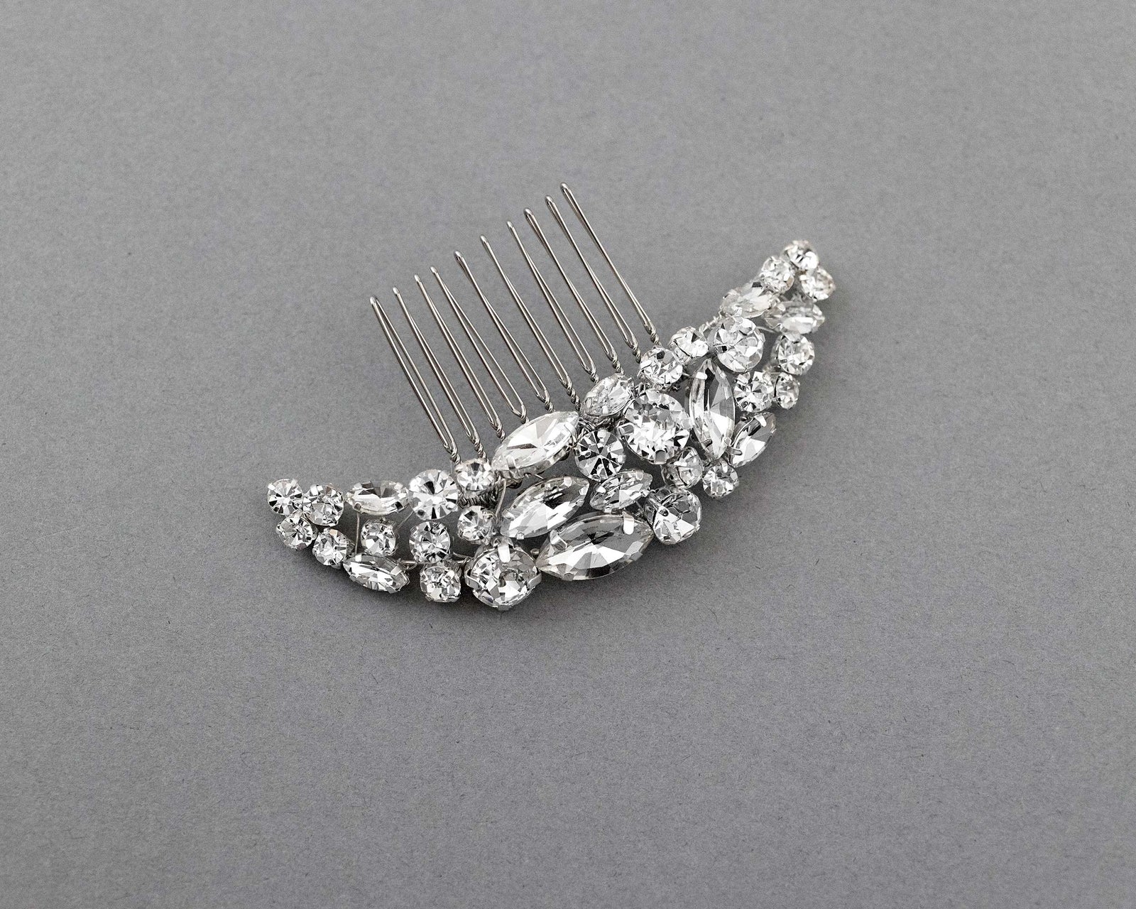 Glamorous Bridal Hair Comb with Multi Rhinestones Cassandra Lynne