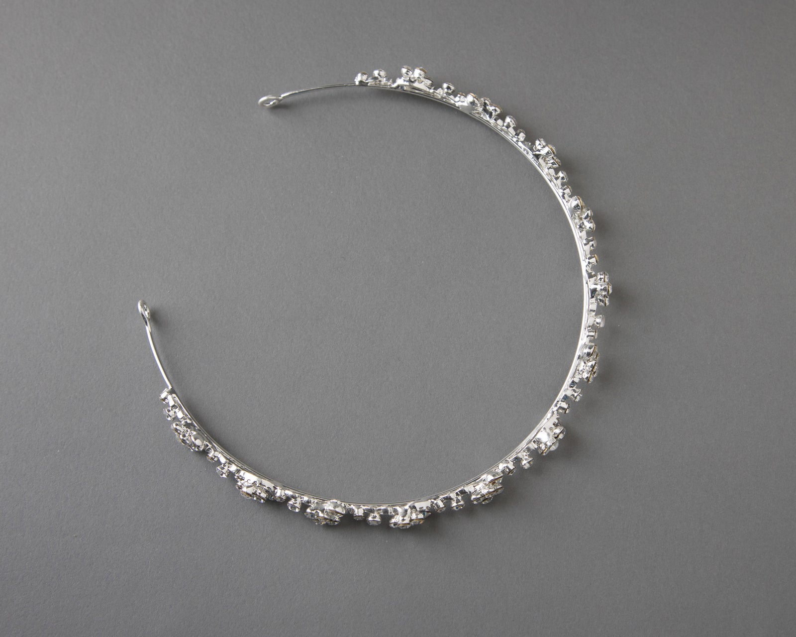 Simple Wedding Tiara of Crystal Clusters - Cassandra Lynne
