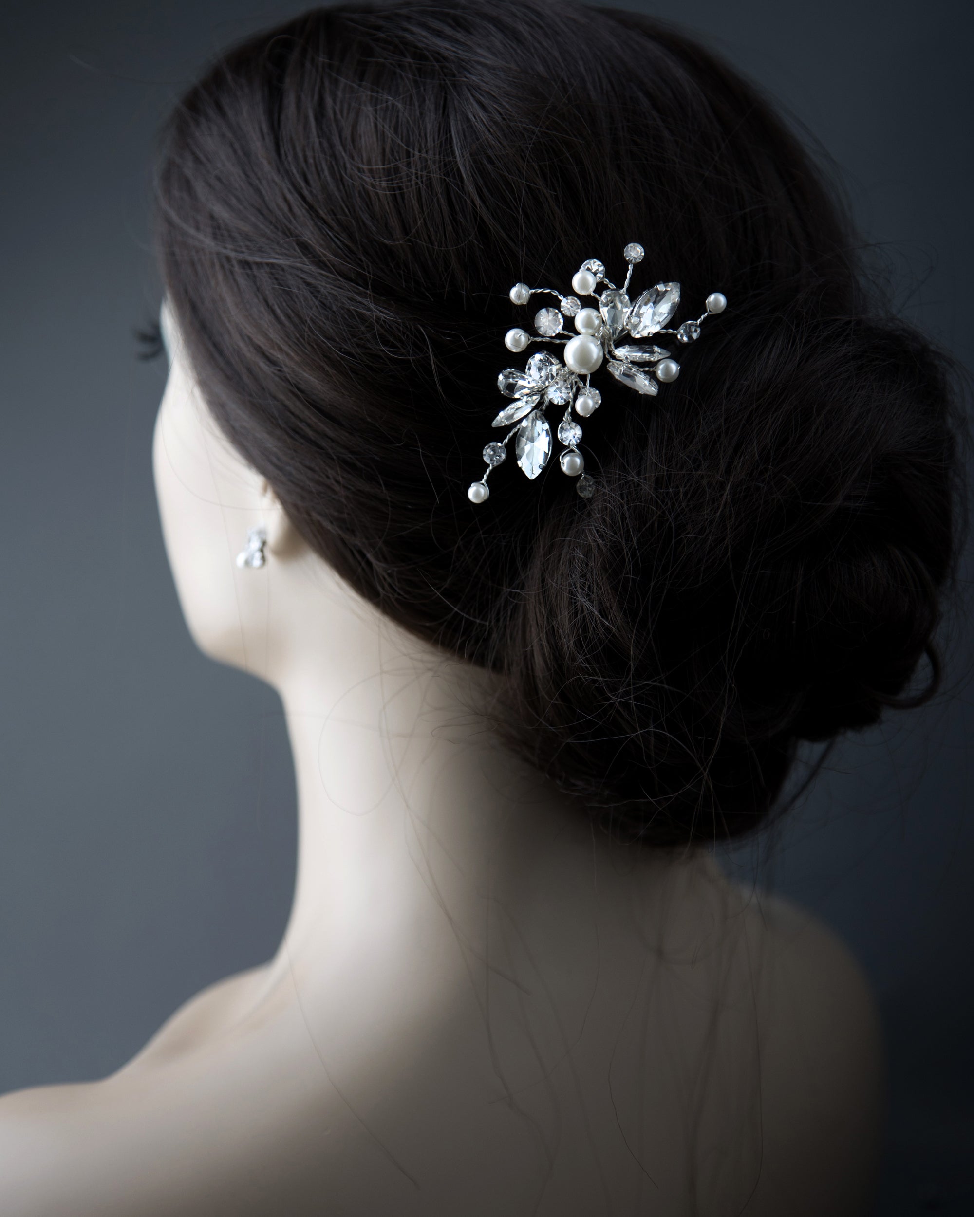 Ivory Pearl Wedding Hair Clip - Cassandra Lynne
