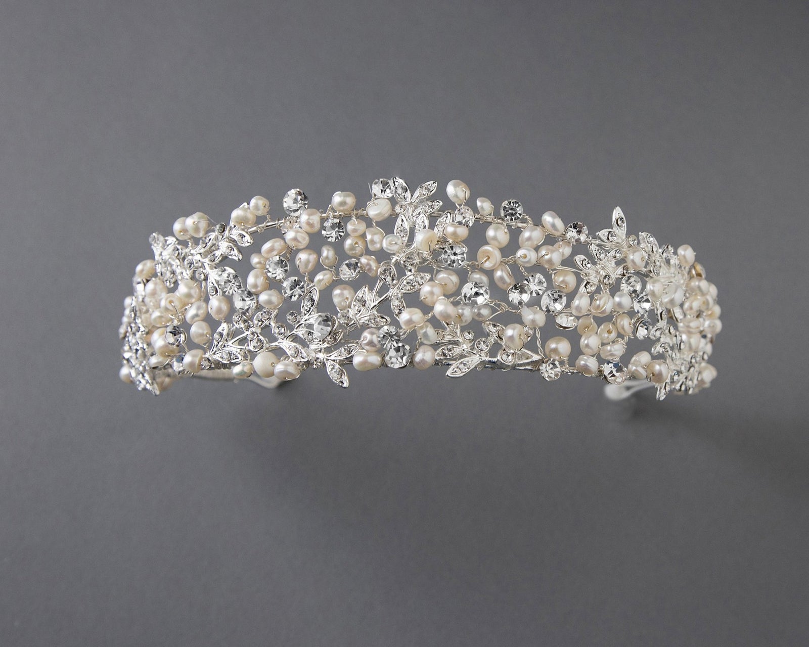 Wedding Headband Headpiece with Freshwater Pearls - Tiara - Cassandra Lynne