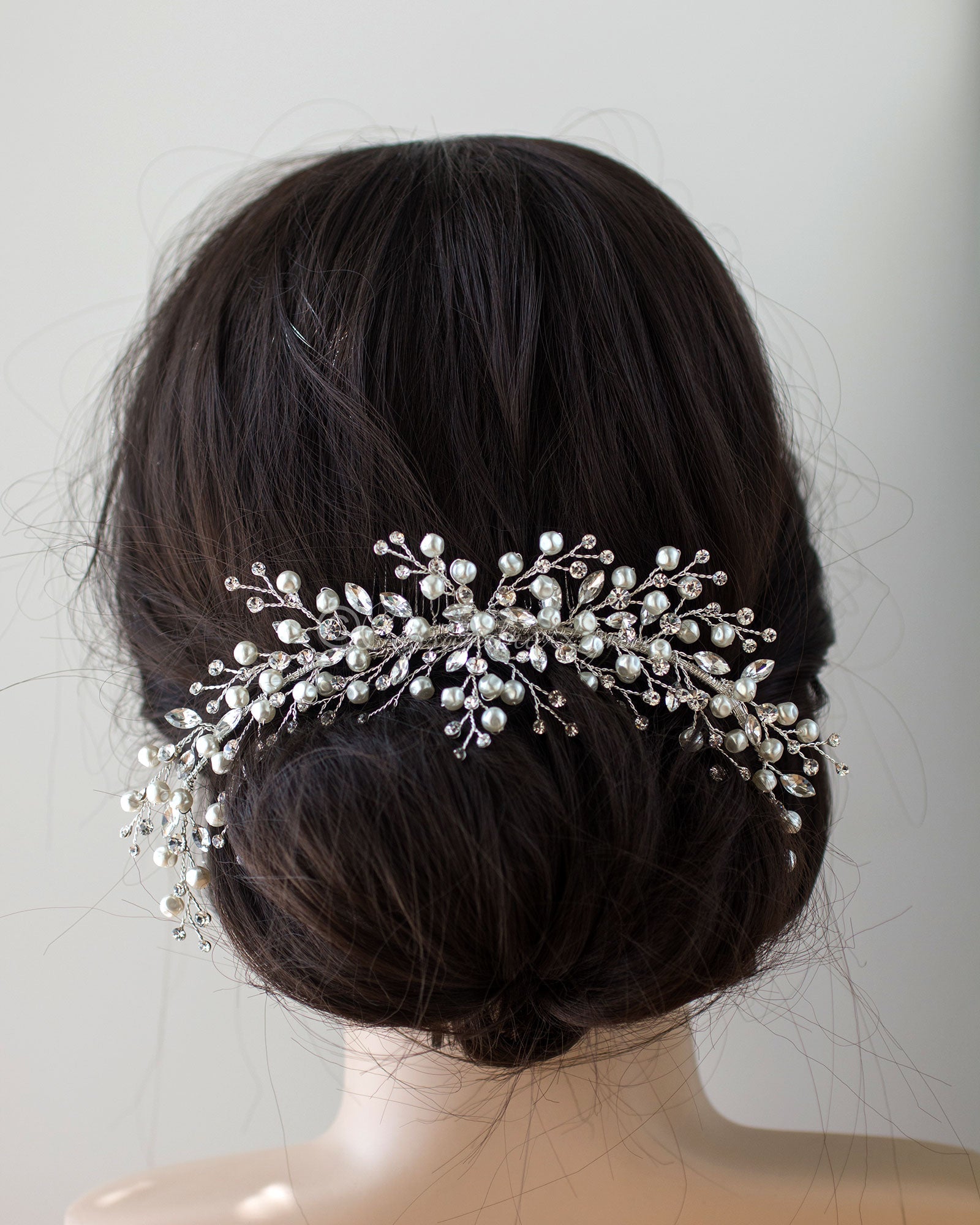 Baroque Pearls and Crystals Bridal Headpiece - Cassandra Lynne