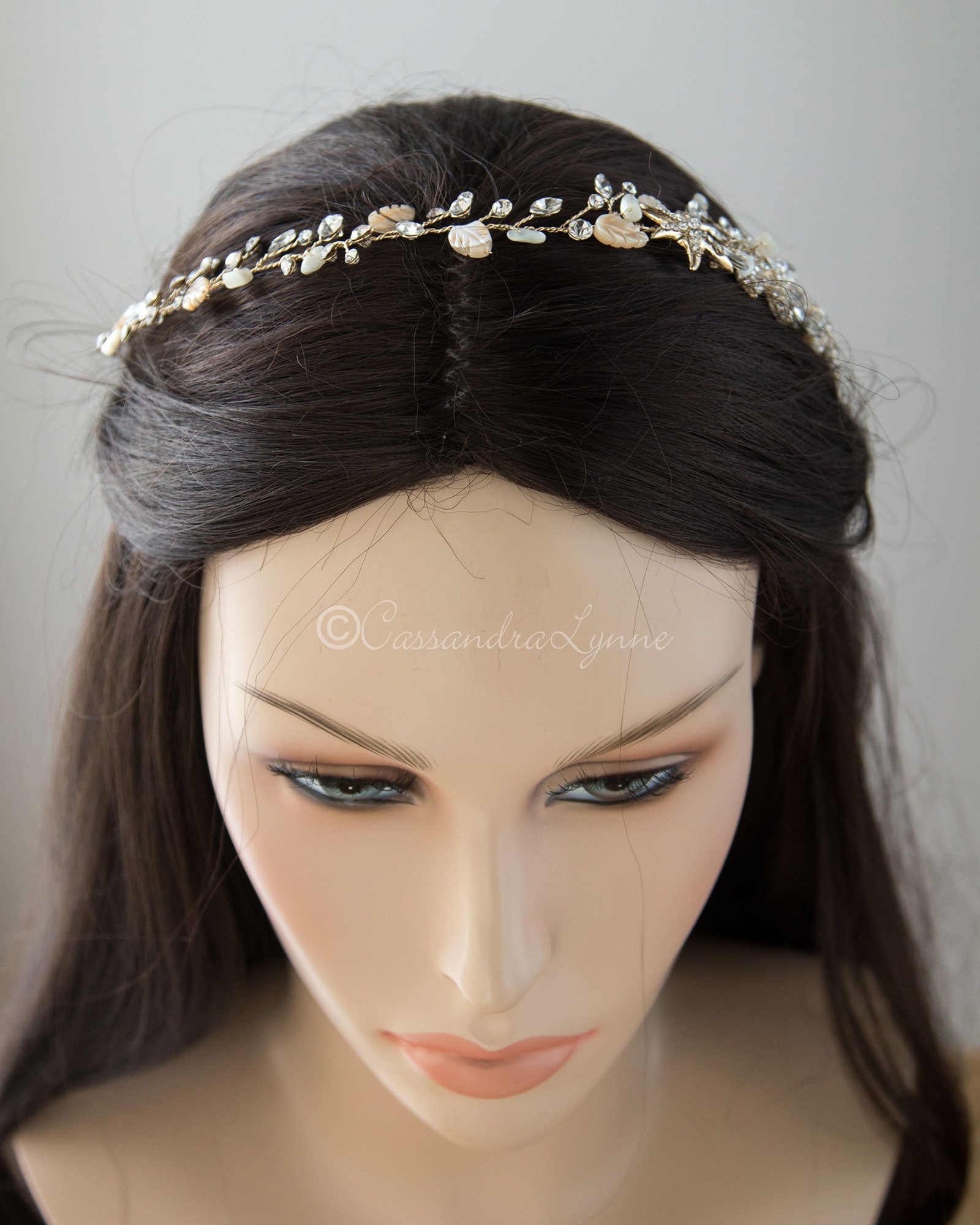 Beach Bride Hair Vine of Starfish and Shell - Cassandra Lynne