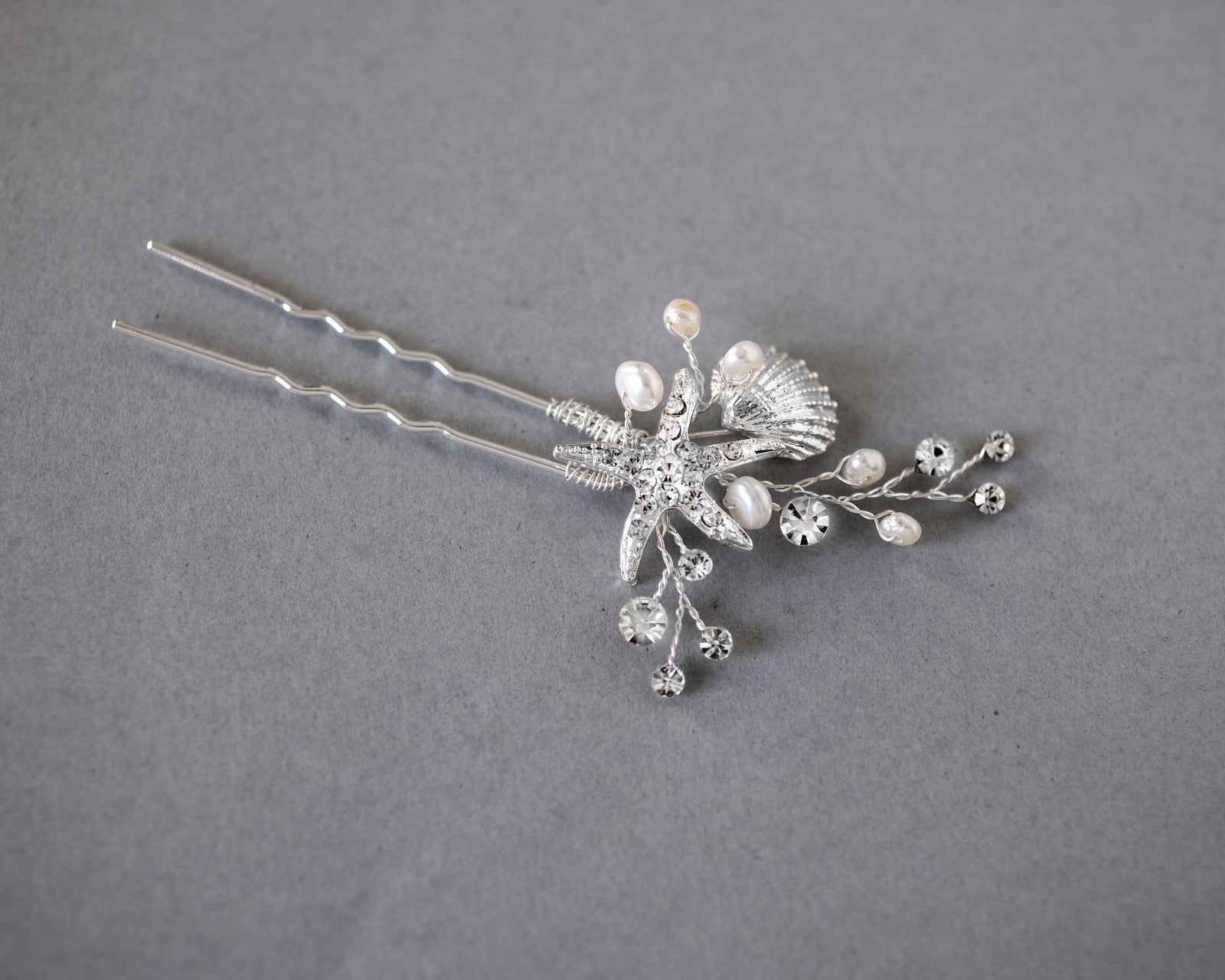 Starfish and Shell Mermaid Hair Pin - Cassandra Lynne