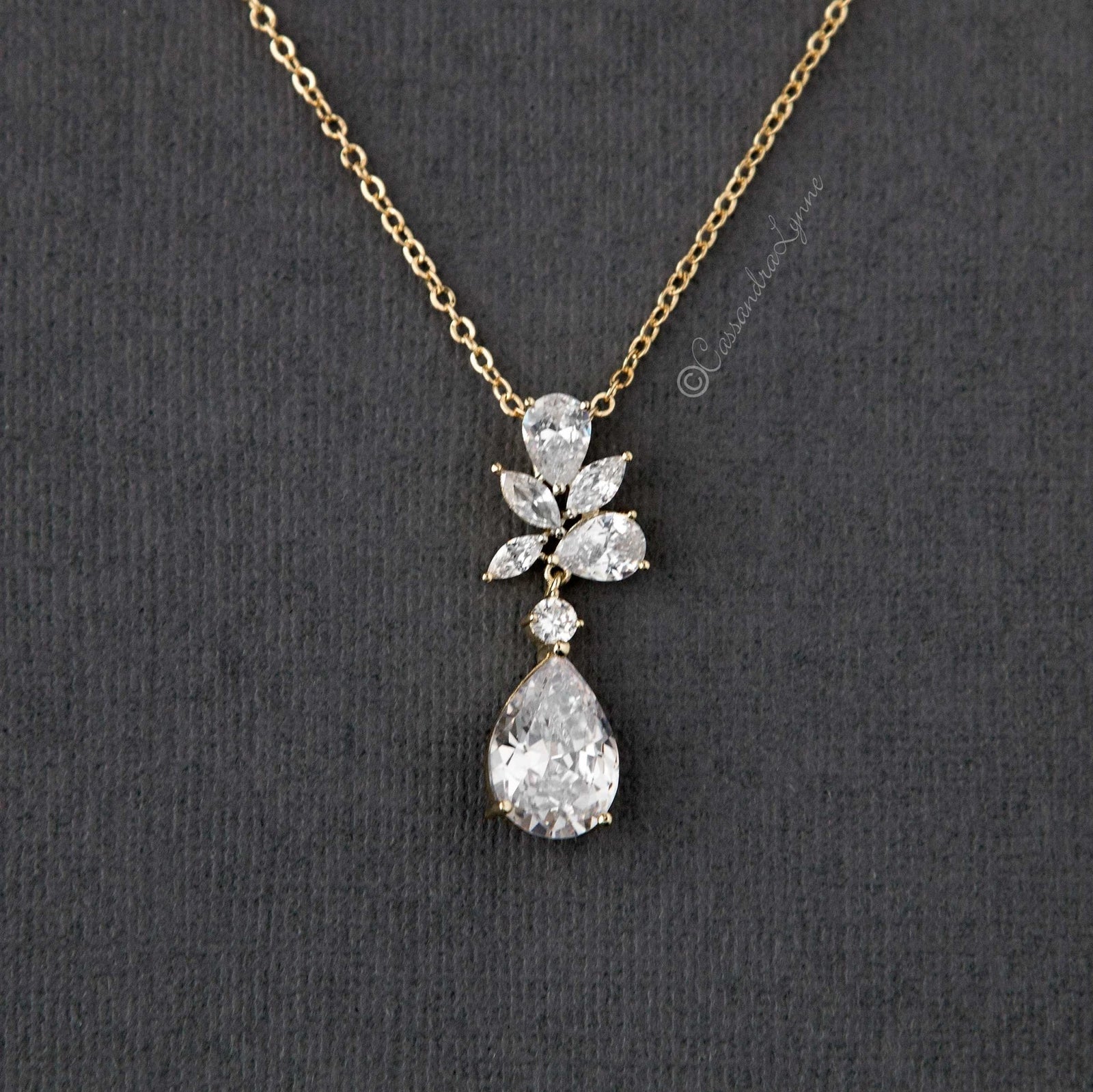 CZ Pendant Necklace - Cassandra Lynne