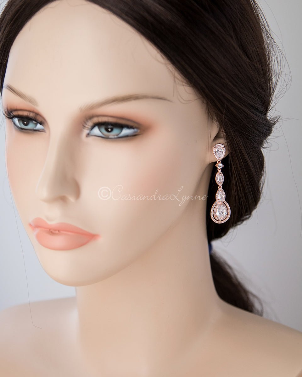 Clip-On Cubic Zirconia Earrings - Cassandra Lynne