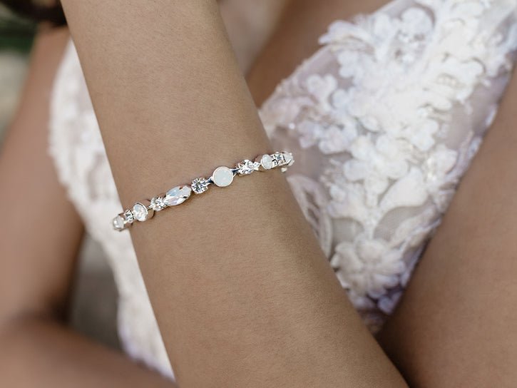 Crystal Bracelet with White Opal Accents - Cassandra Lynne