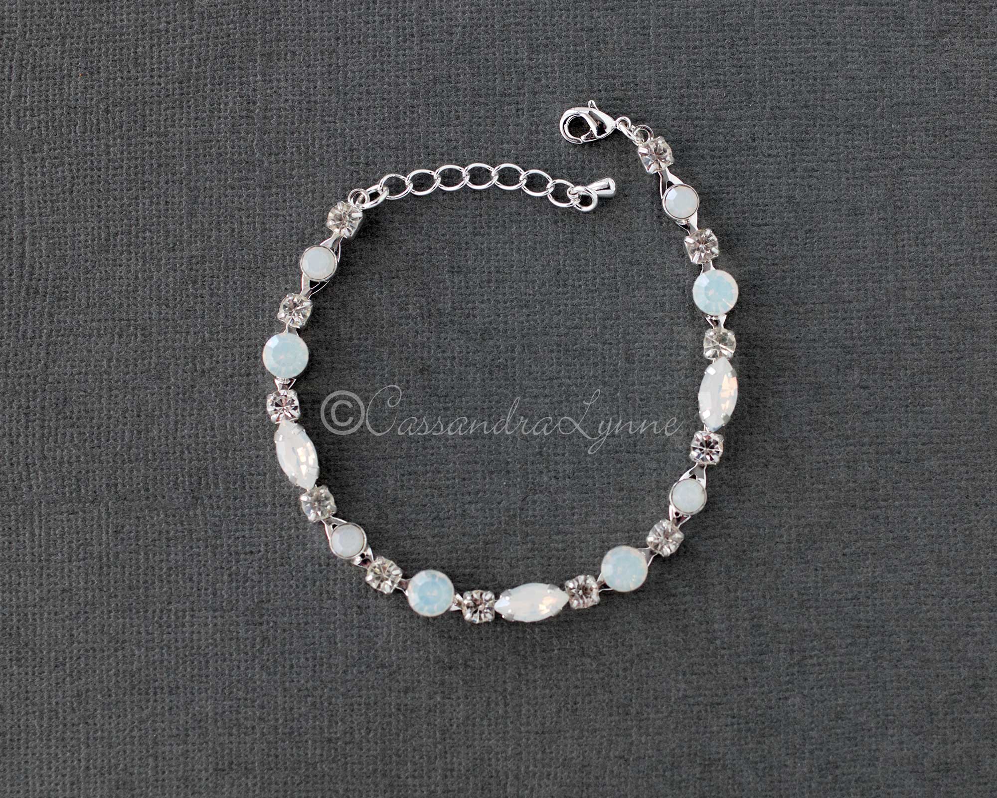 Crystal Bracelet with White Opal Accents - Cassandra Lynne