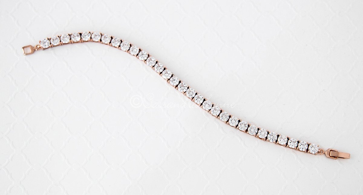 Cubic Zirconia Tennis Bridal Bracelet - Cassandra Lynne