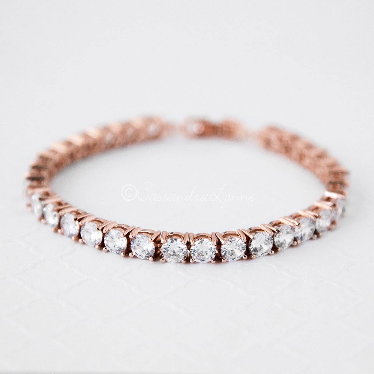 Cubic Zirconia Tennis Bridal Bracelet - Cassandra Lynne