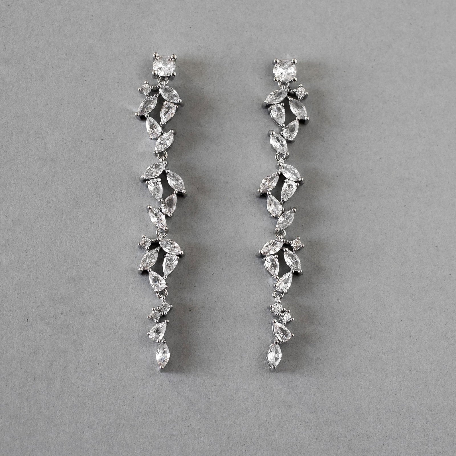 CZ Marquise Bridal Drop Earrings - Earrings - Cassandra Lynne