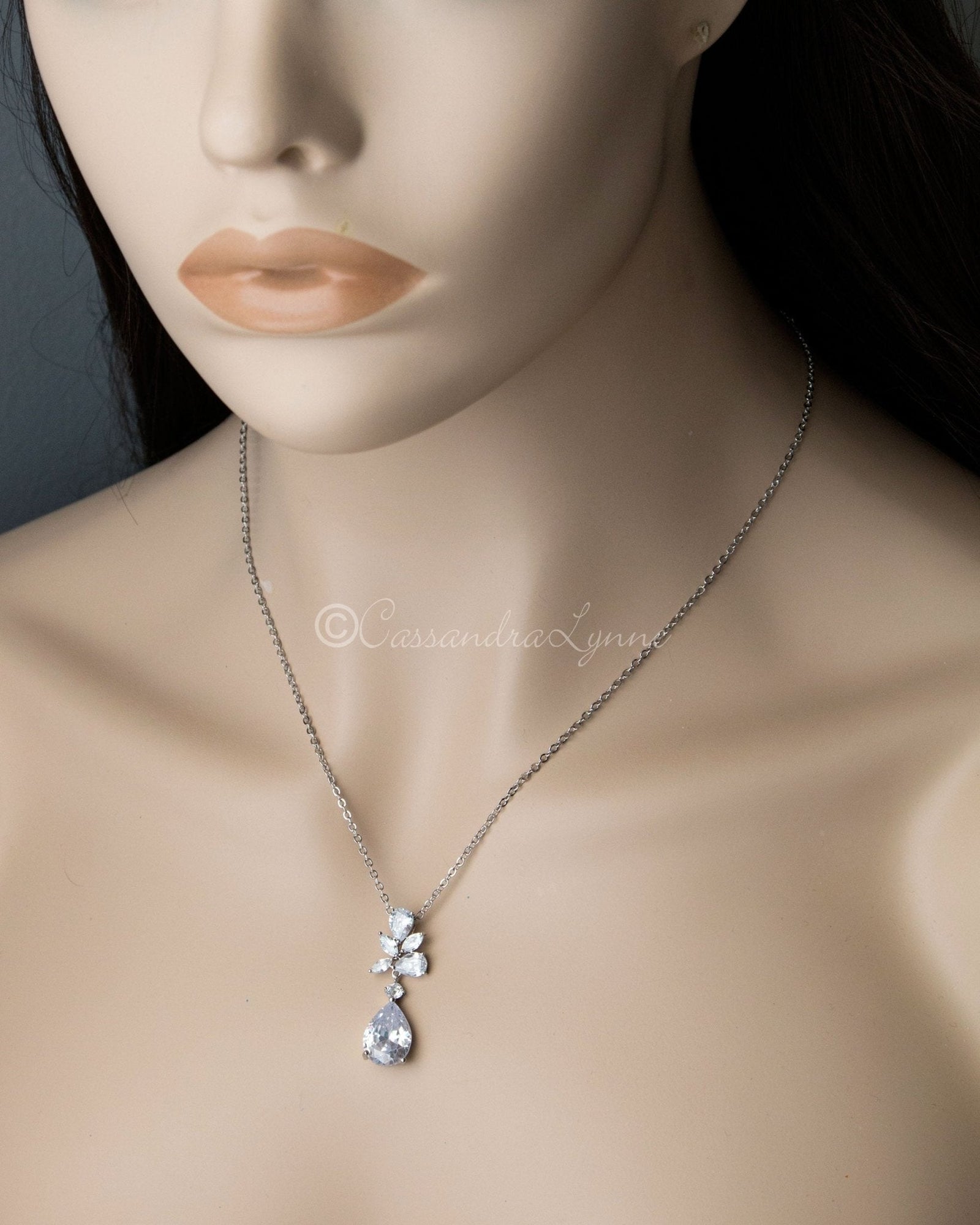 CZ Pendant Necklace - Pendant - Cassandra Lynne