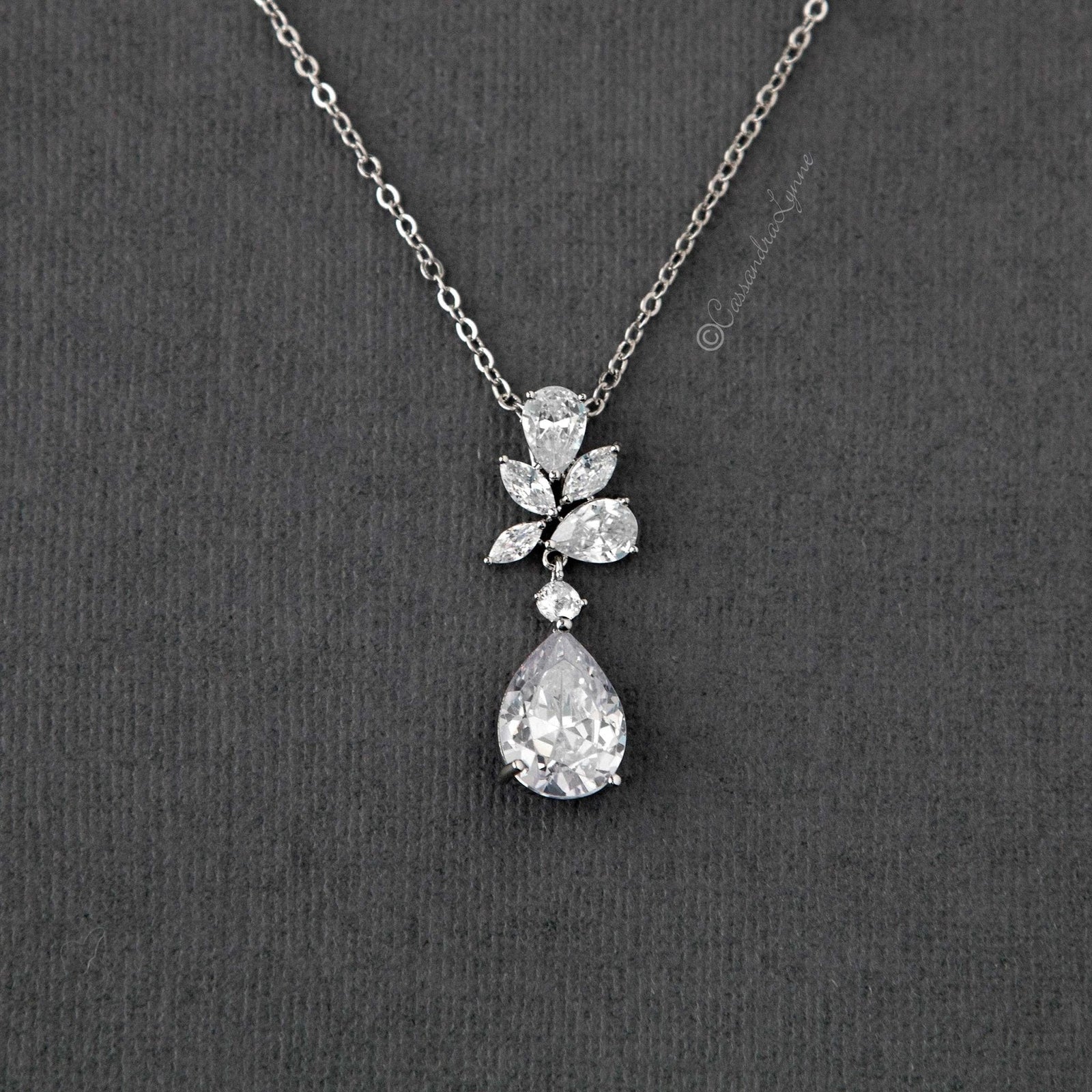 CZ Pendant Necklace - Pendant - Cassandra Lynne