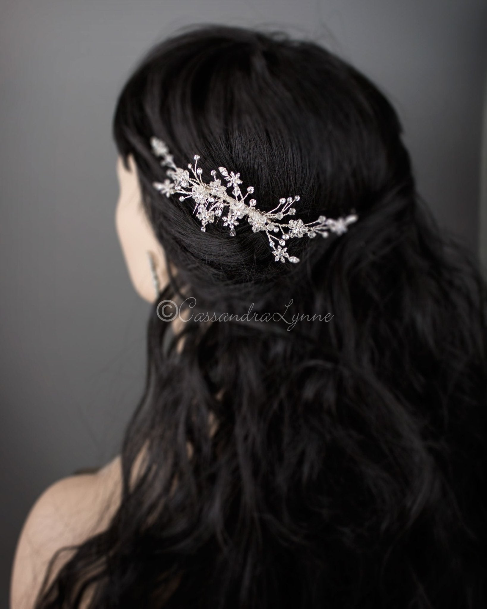 Delicate Crystal Bridal Hair Comb - Cassandra Lynne