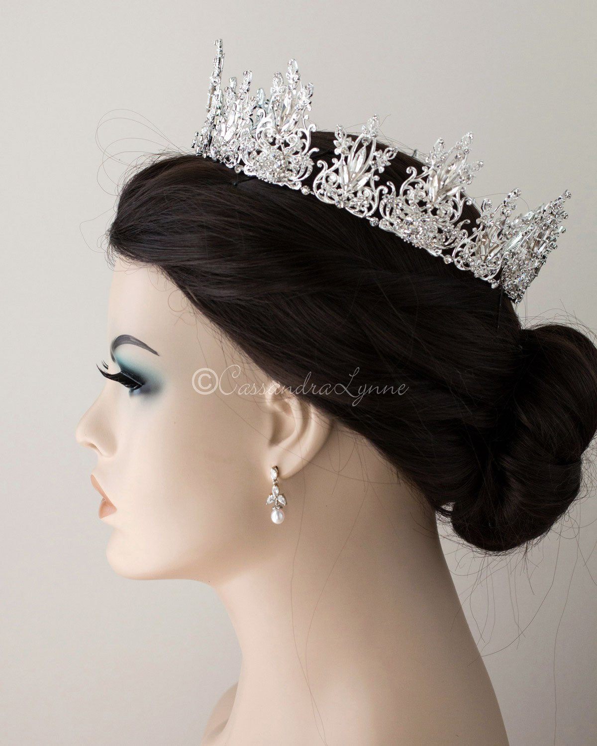 Full Circle Marquise Filigree Wedding Crown - Cassandra Lynne