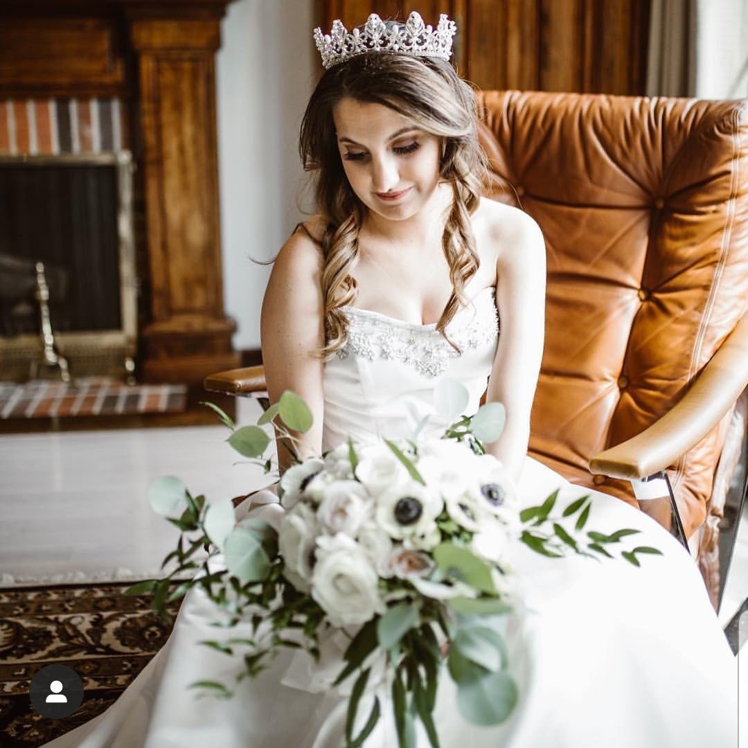 Full Circle Wedding Crown with Teardrop Pearls - Cassandra Lynne