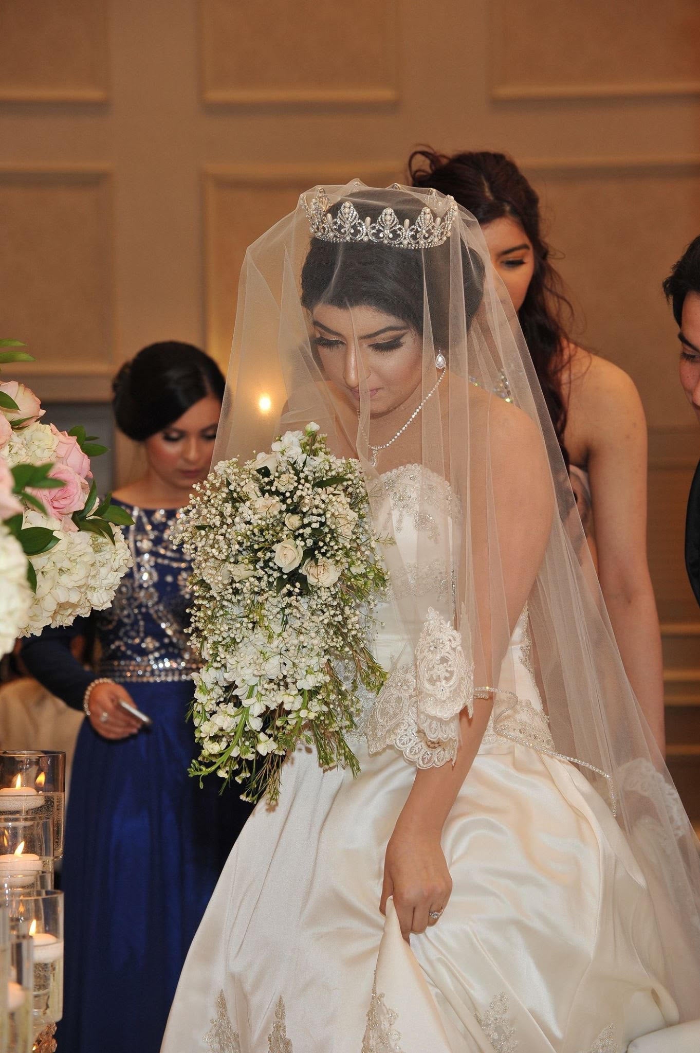 Full Circle Wedding Crown with Teardrop Pearls - Cassandra Lynne