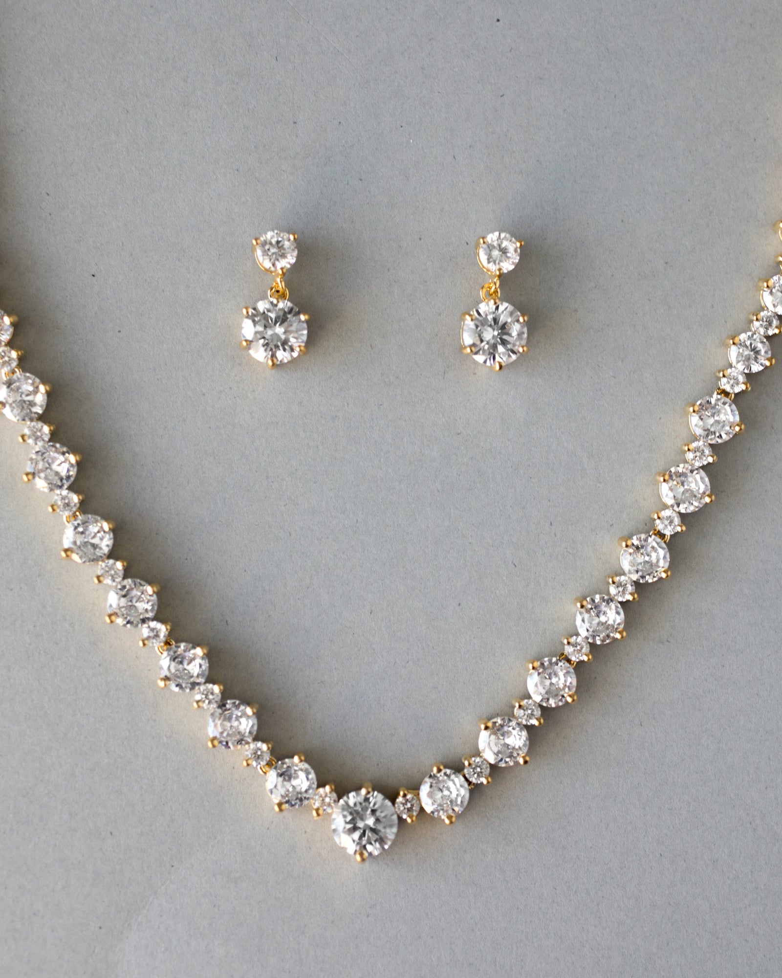 CZ Necklace and Earring Set - Cassandra Lynne