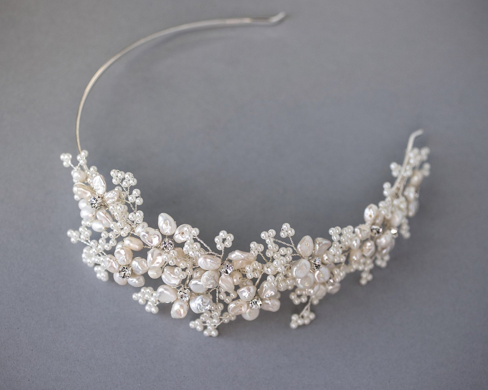 Keshi Pearls and Beads Side accent Headband - Headband - Cassandra Lynne