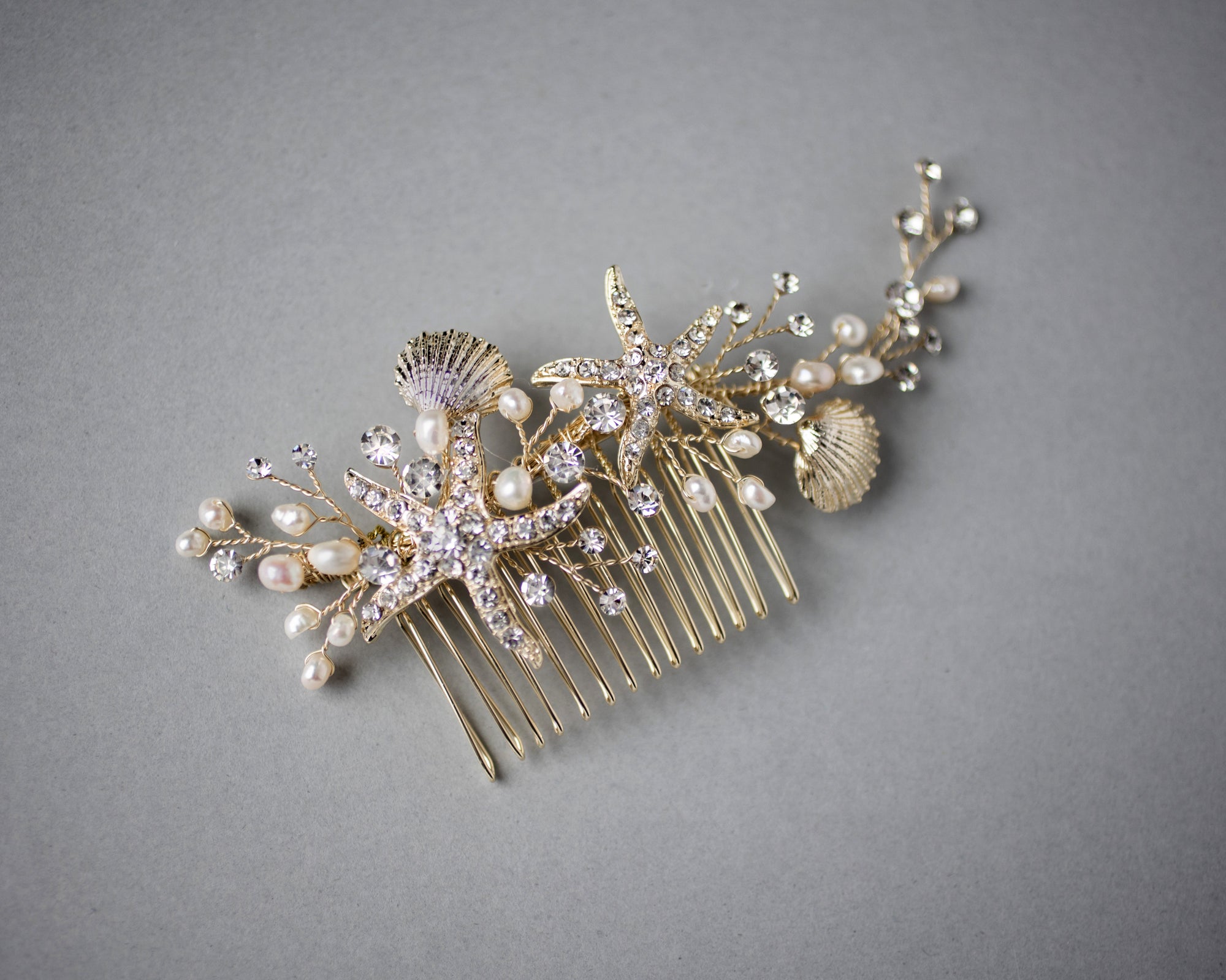 Starfish and Shell Mermaid Hair Comb - Cassandra Lynne