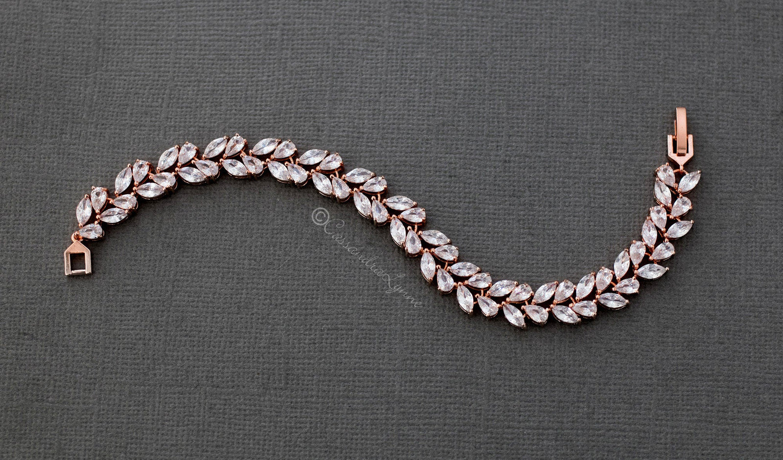 Marquise Leaf and Pear CZ Bracelet - Cassandra Lynne